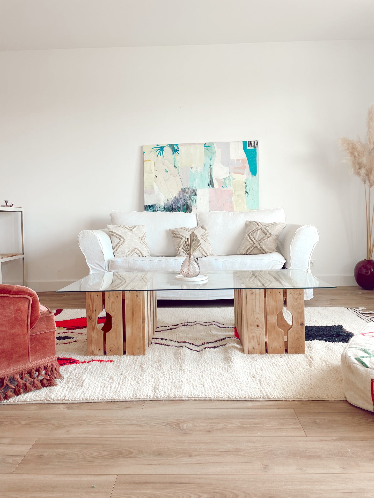 Tapis Béni Ouarain Graphique « Violette »