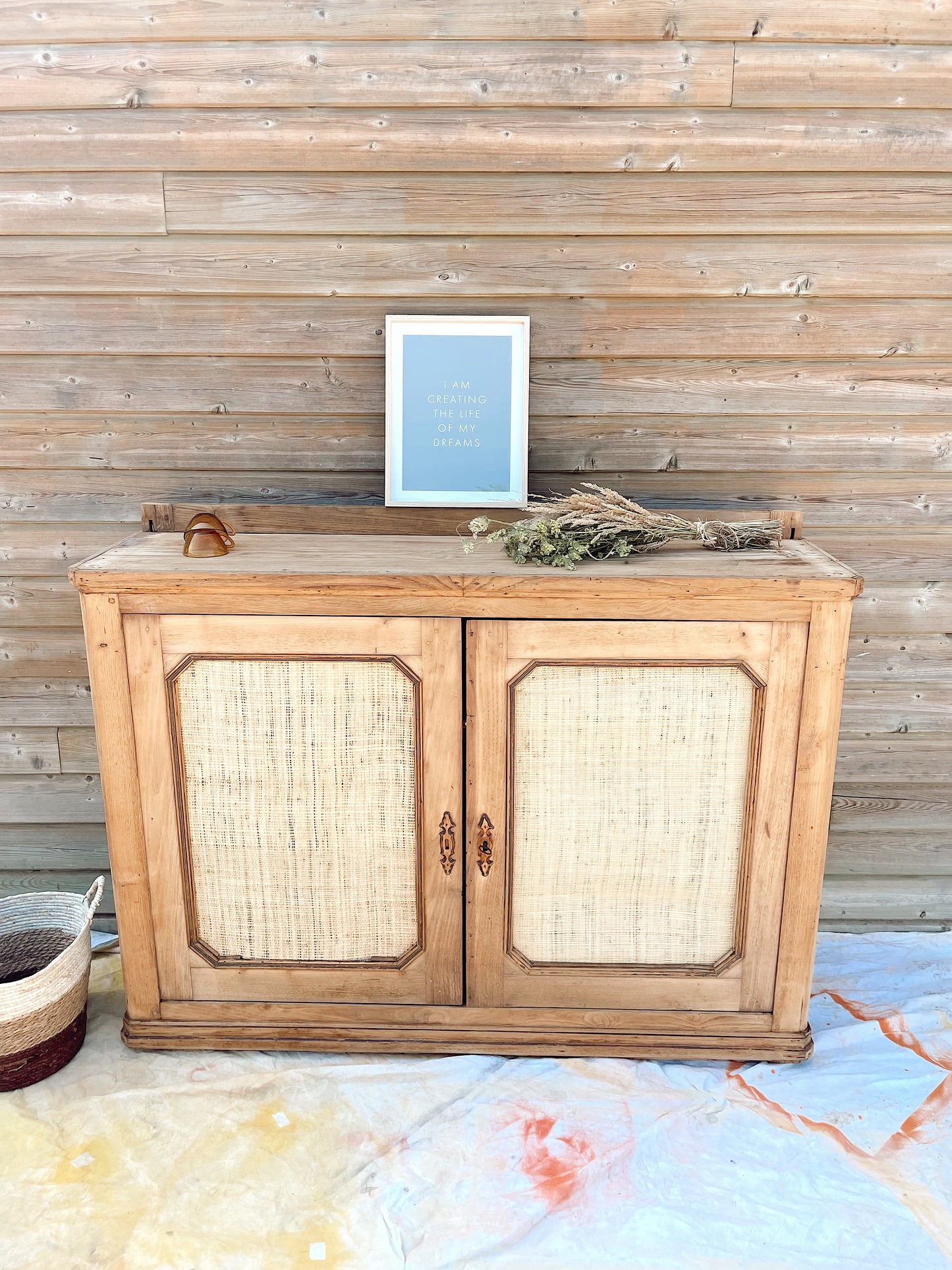 Buffet vaisselier parisien Bois Brut et Raphia