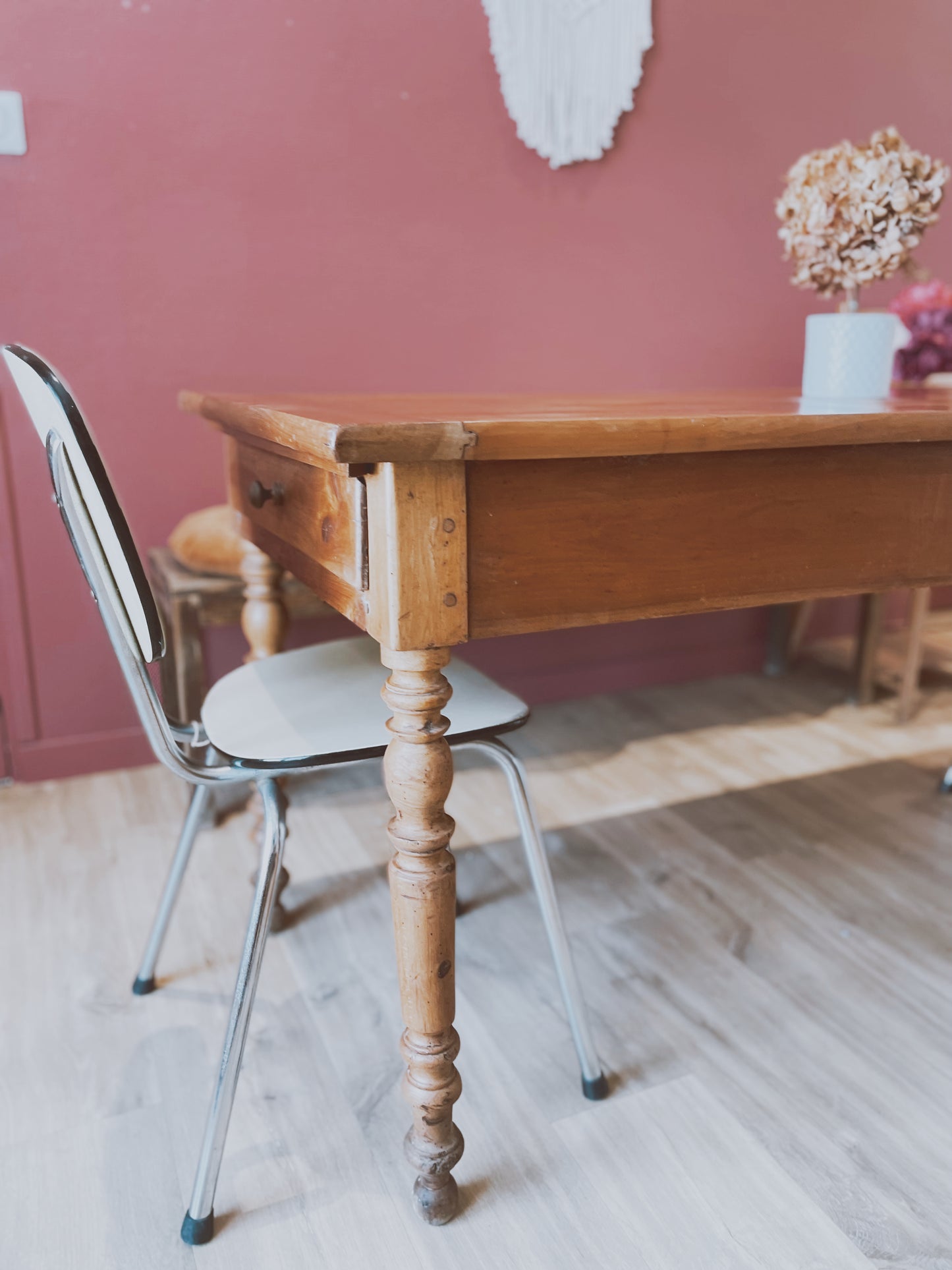 Table de ferme vintage 1,65m