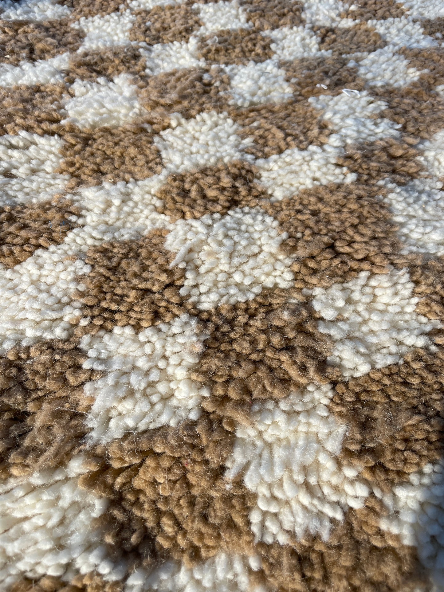 Tapis Damier Béni Ouarain beige