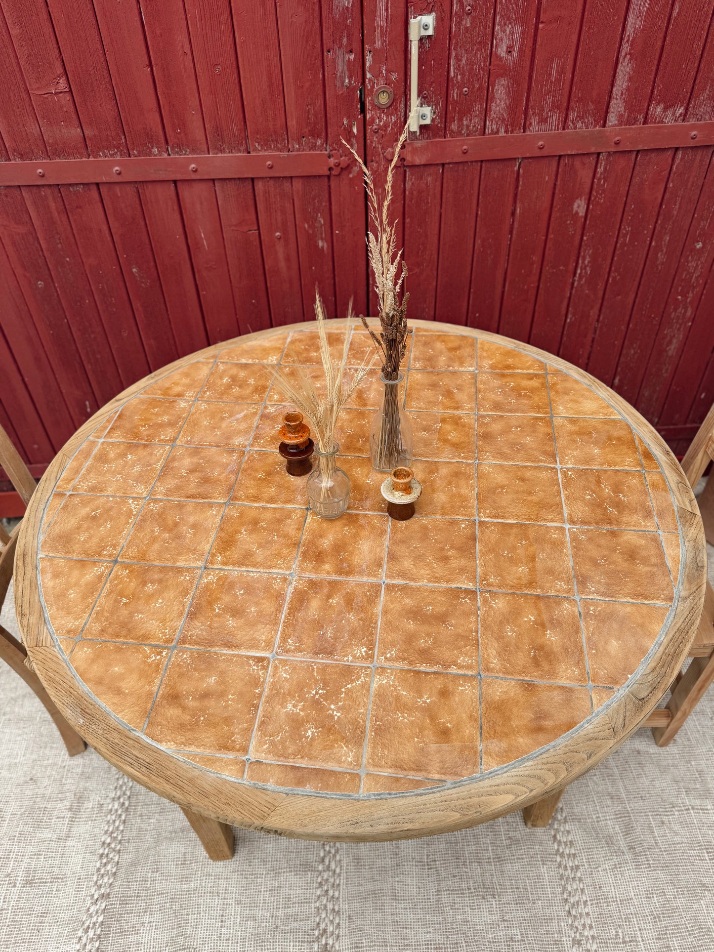 Table ronde campagne vintage