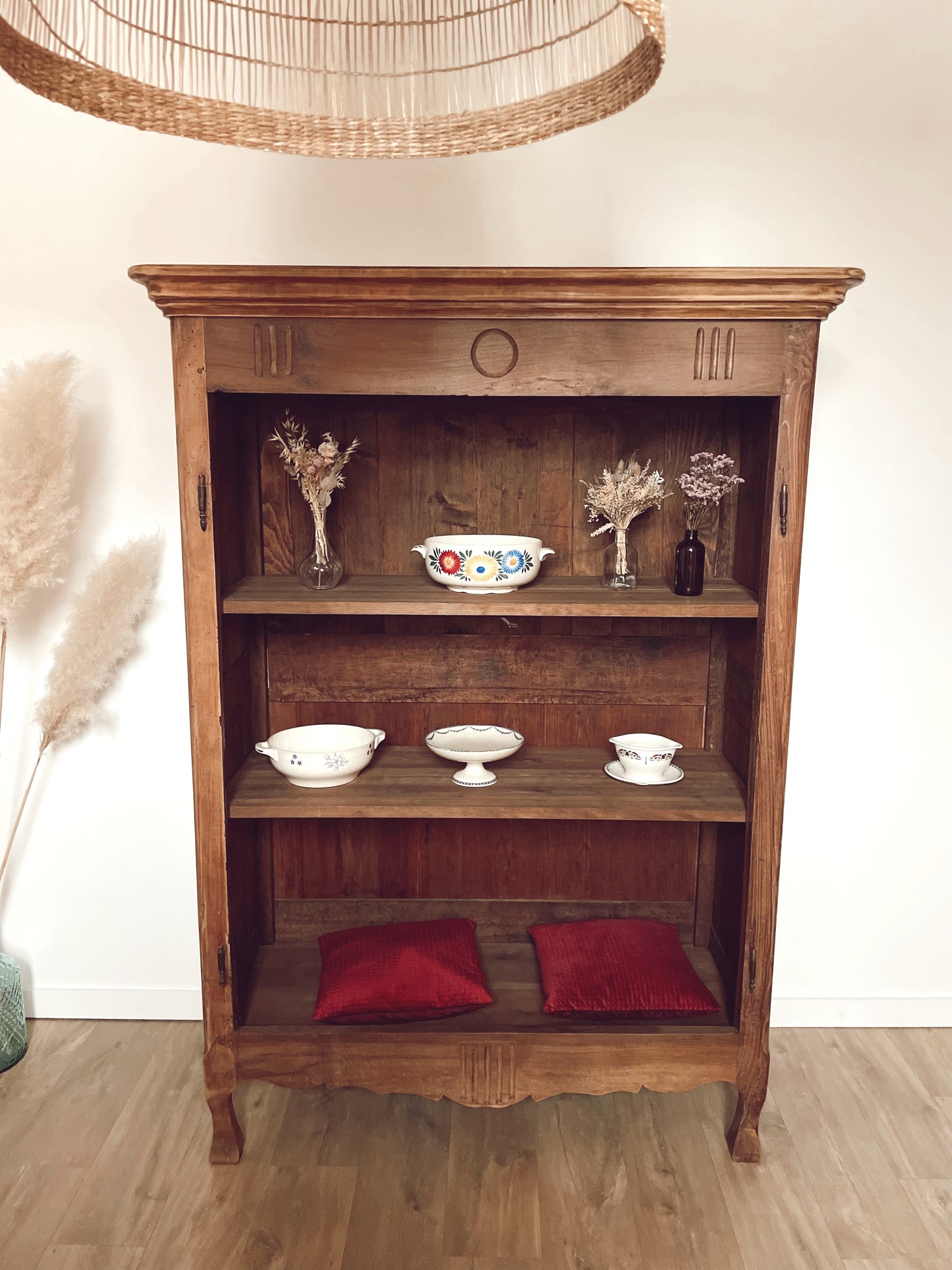 Armoire vintage bois brut, 2 portes