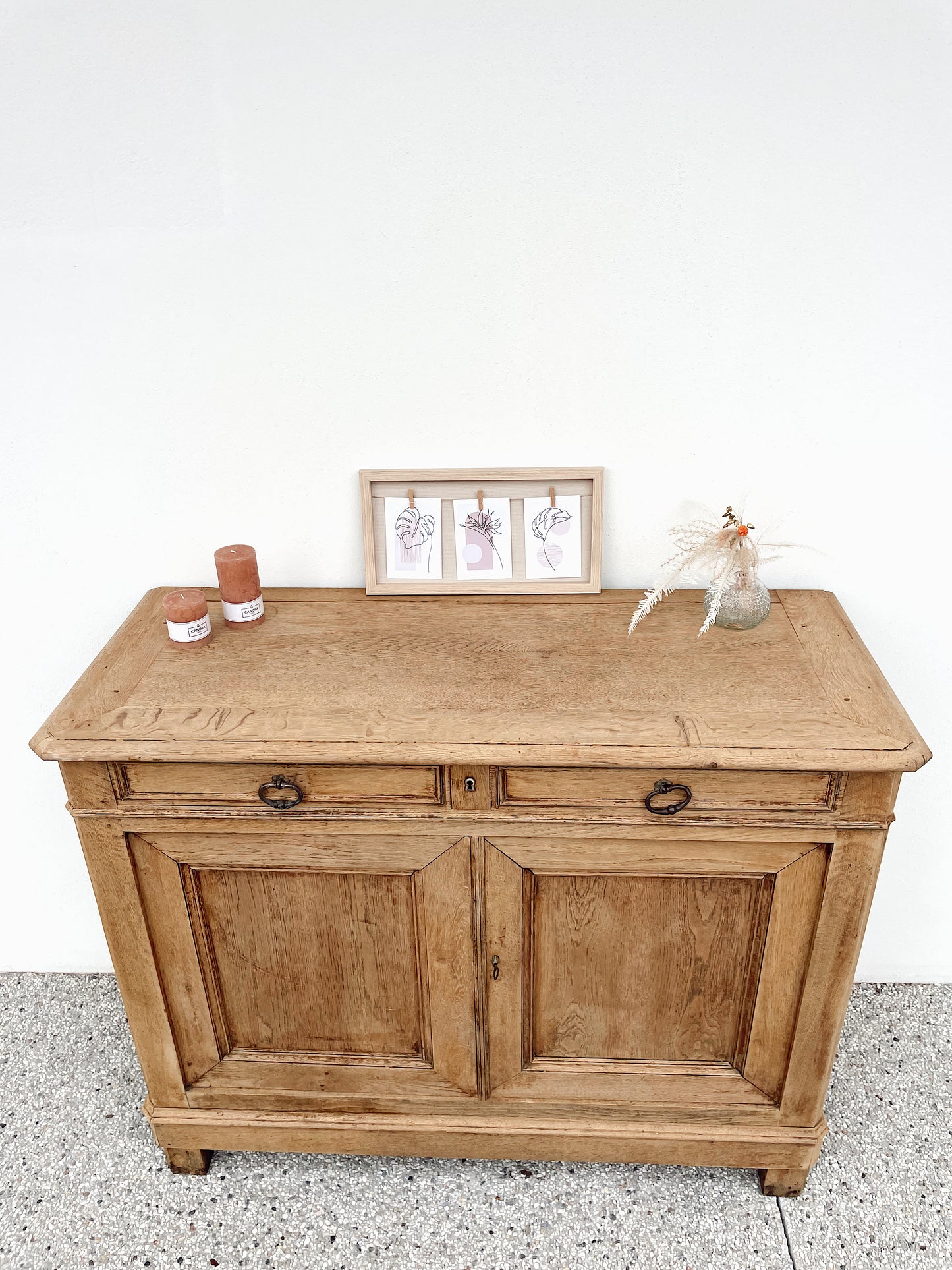 Buffet parisien vintage bois brut