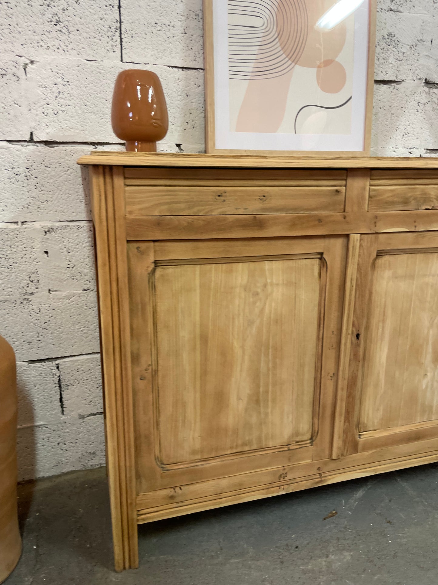Buffet parisien vintage bois brut