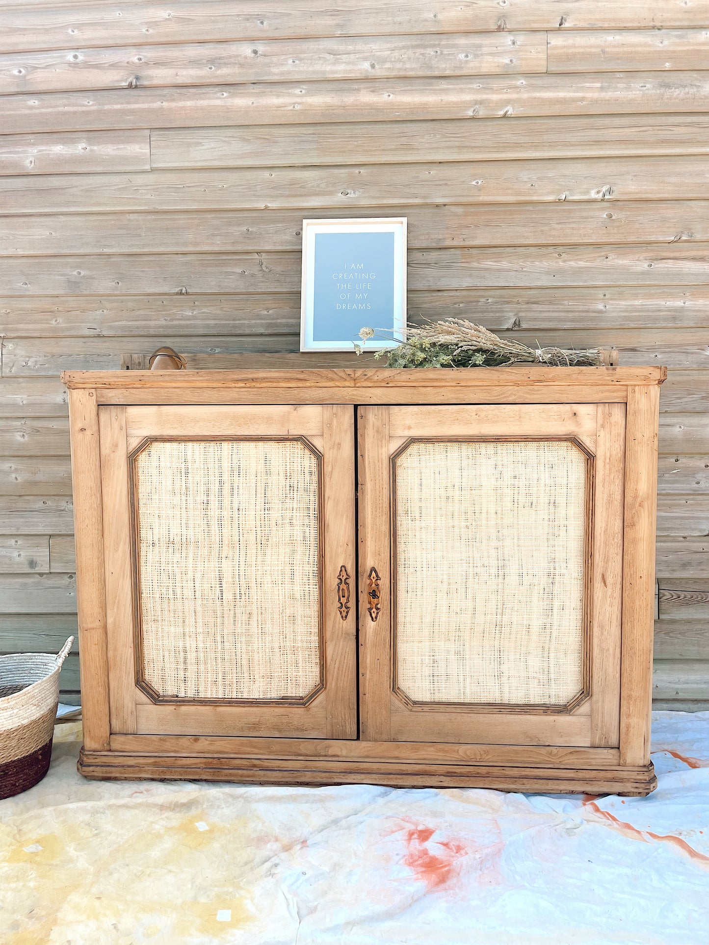 Buffet vaisselier parisien Bois Brut et Raphia