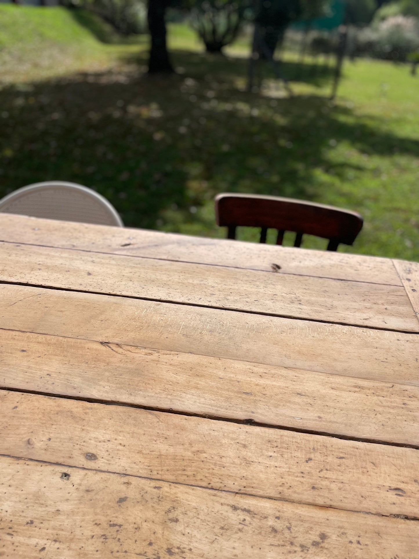 Magnifique table de ferme ancienne en chêne – 2m avec 2 tiroirs
