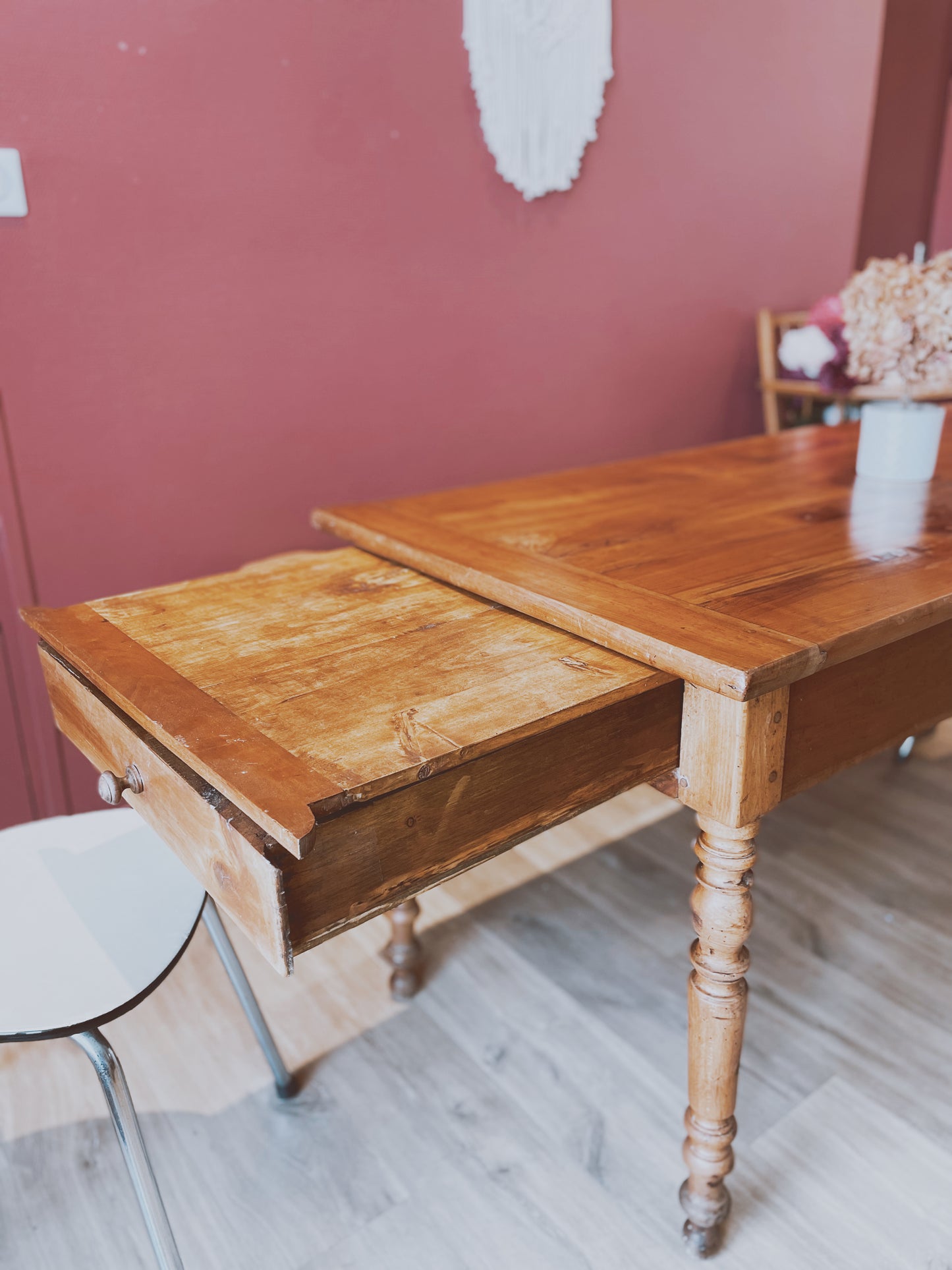 Table de ferme vintage 1,65m