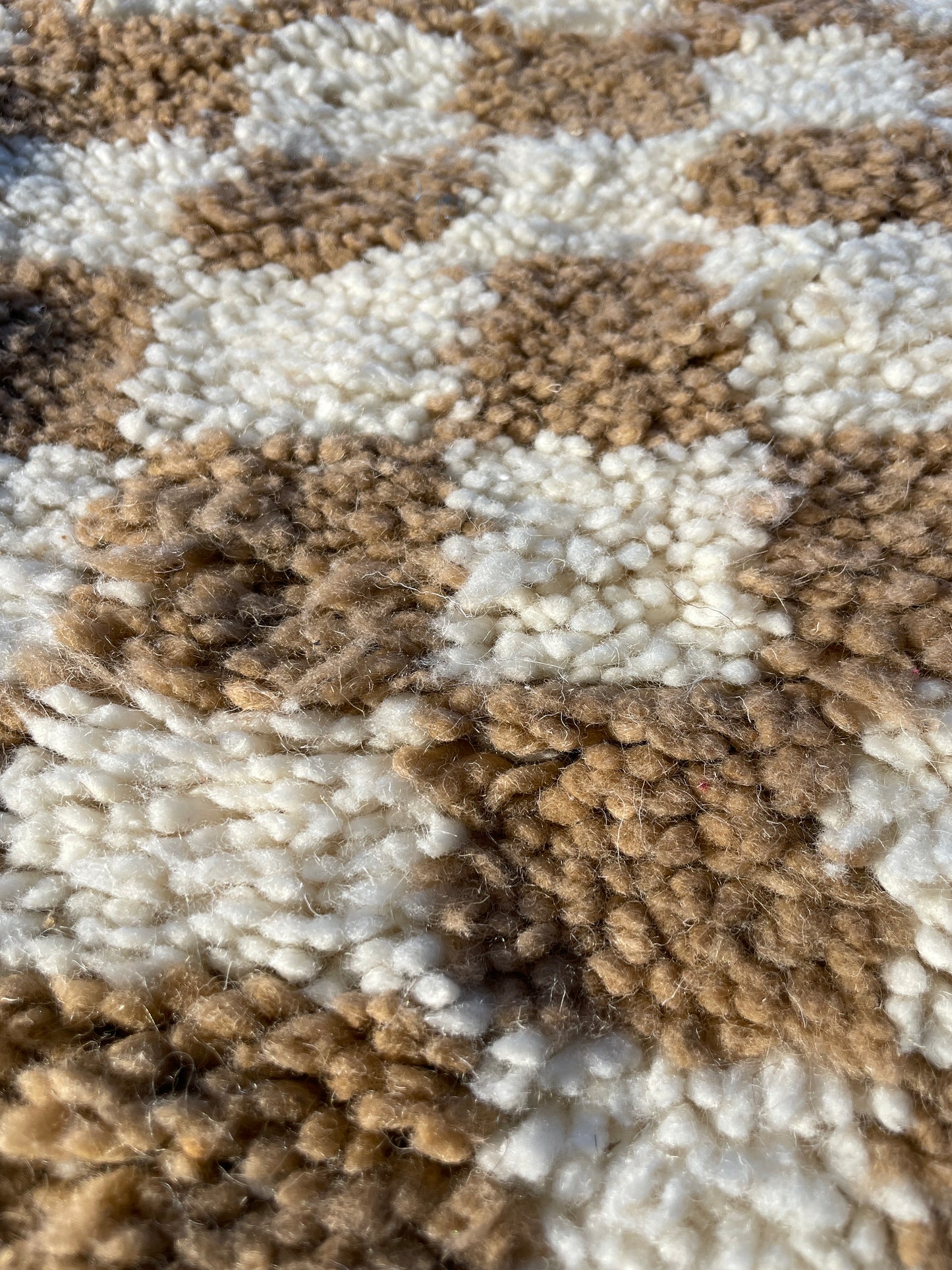 Tapis Damier Béni Ouarain beige