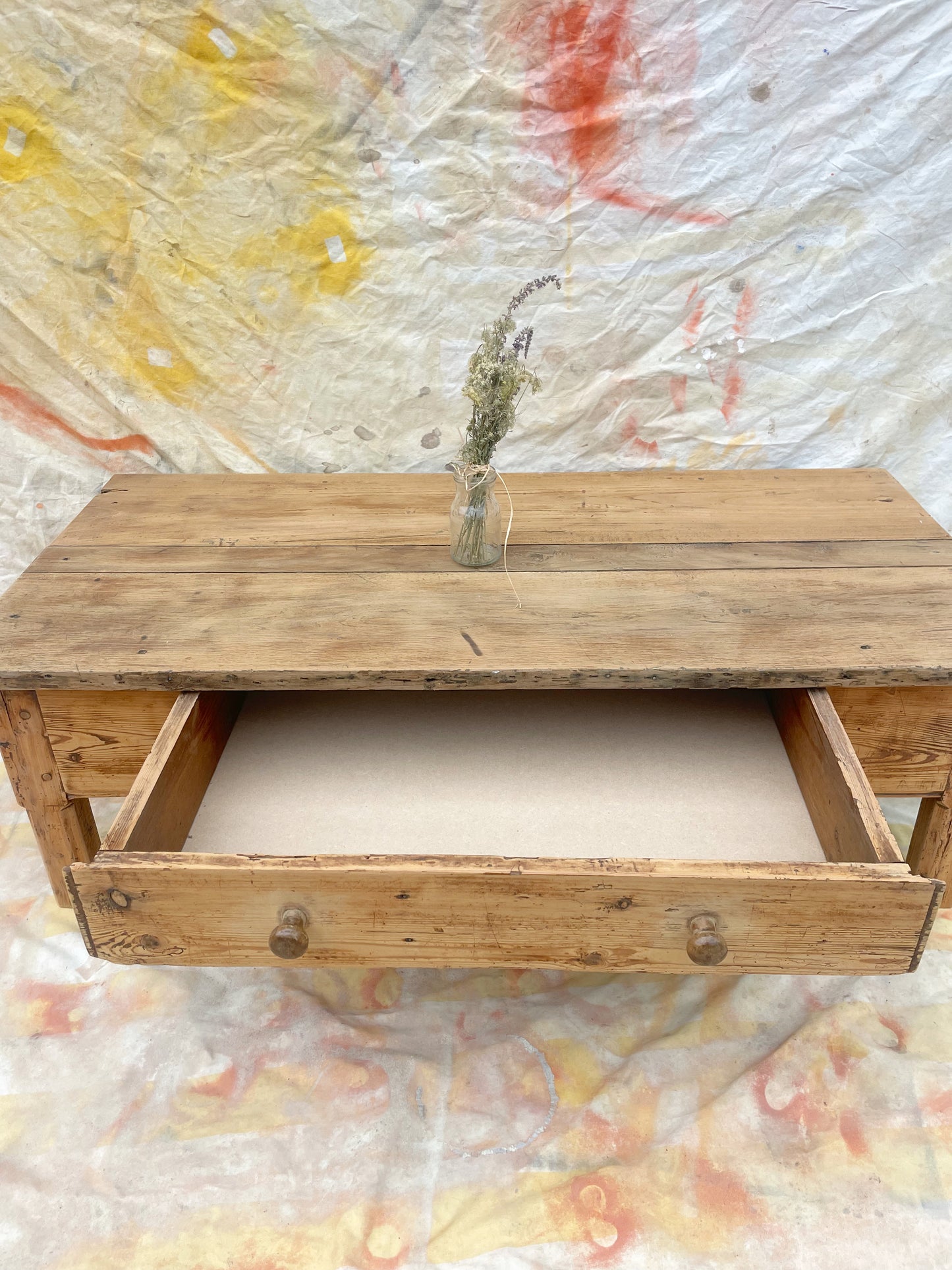 Grande table basse campagne rustique bois brut