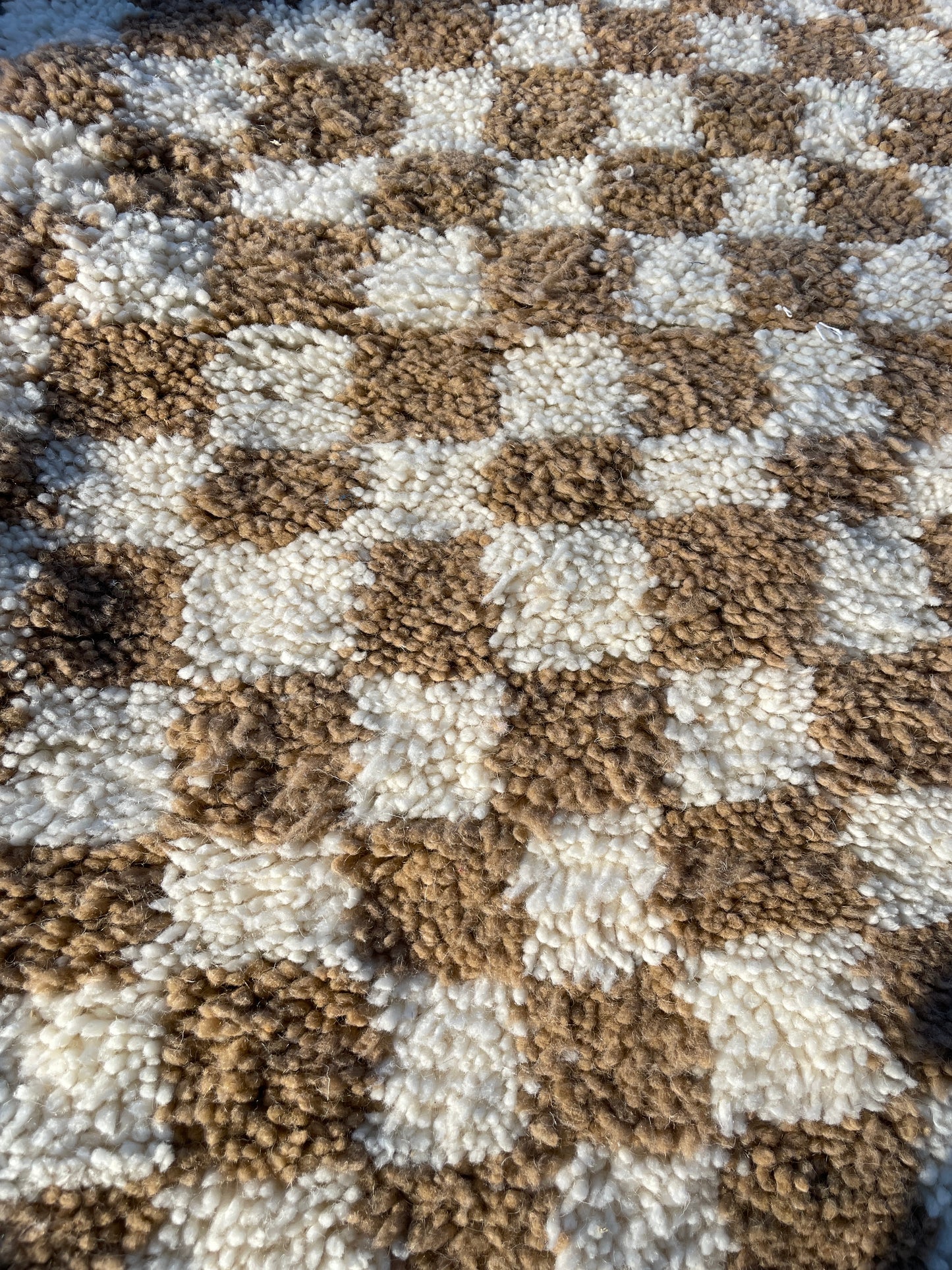 Tapis Damier Béni Ouarain beige