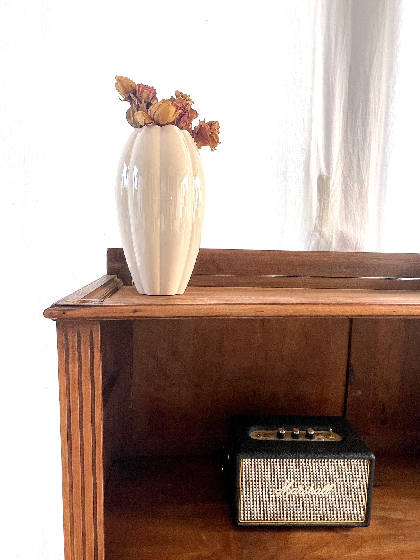 Buffet ouvert vintage en bois