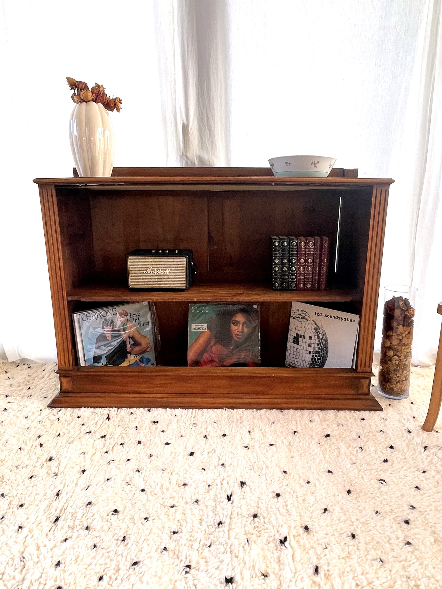 Buffet ouvert vintage en bois