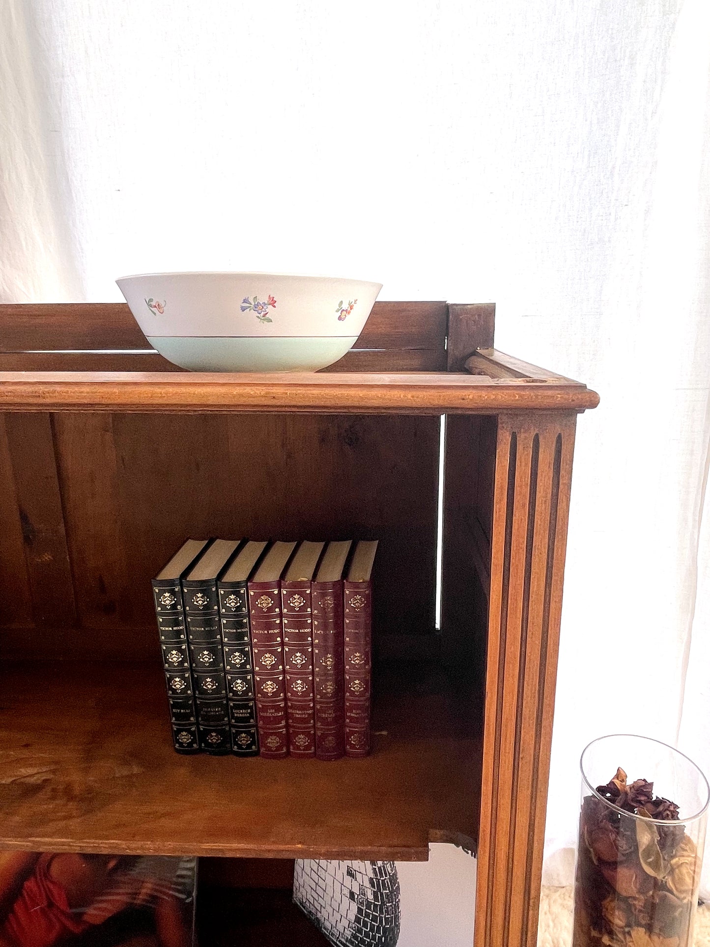 Buffet ouvert vintage en bois