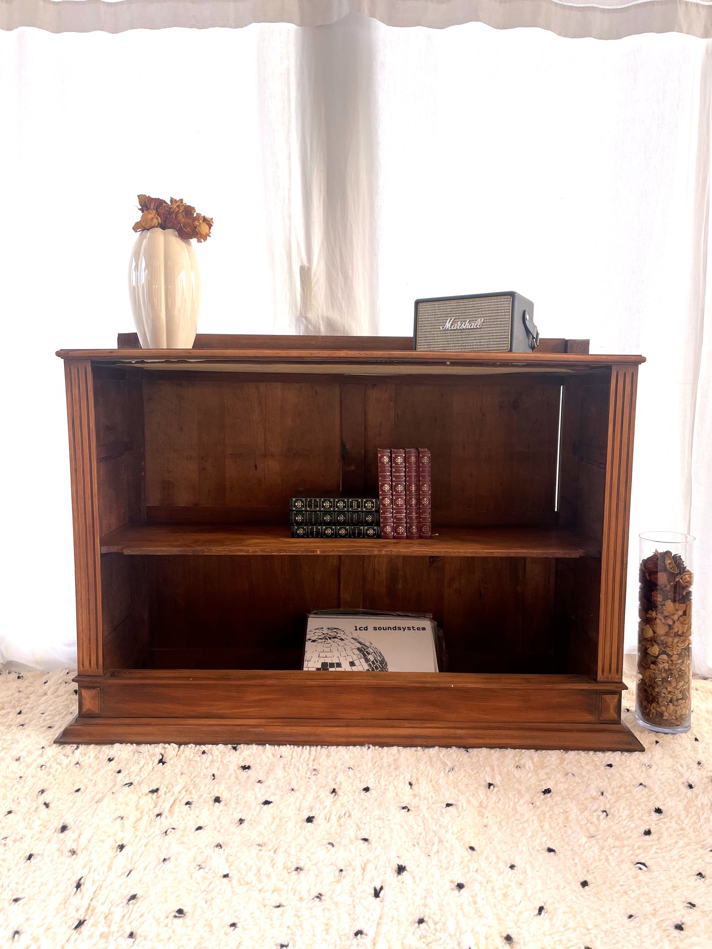 Buffet ouvert vintage en bois