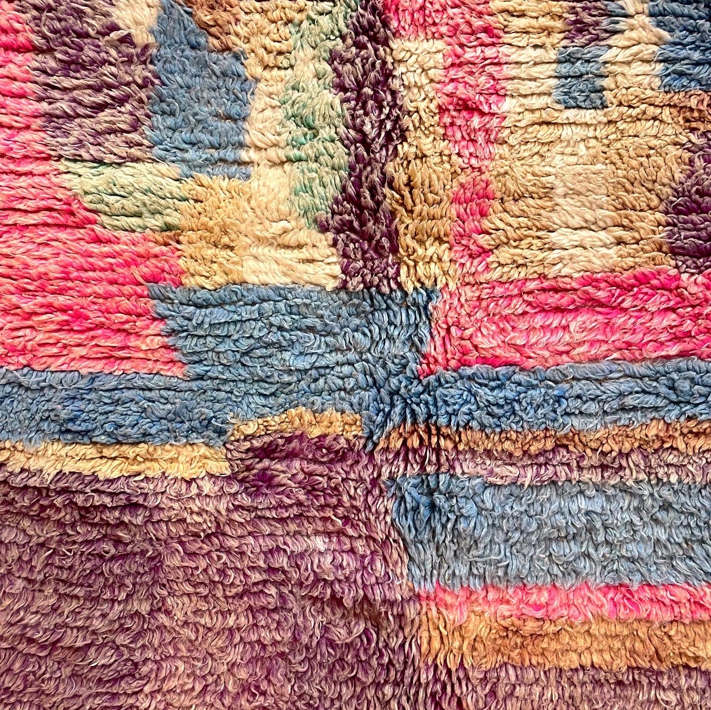 "Pastel de Boujad" Tapis Berbère Boujad traditionnel