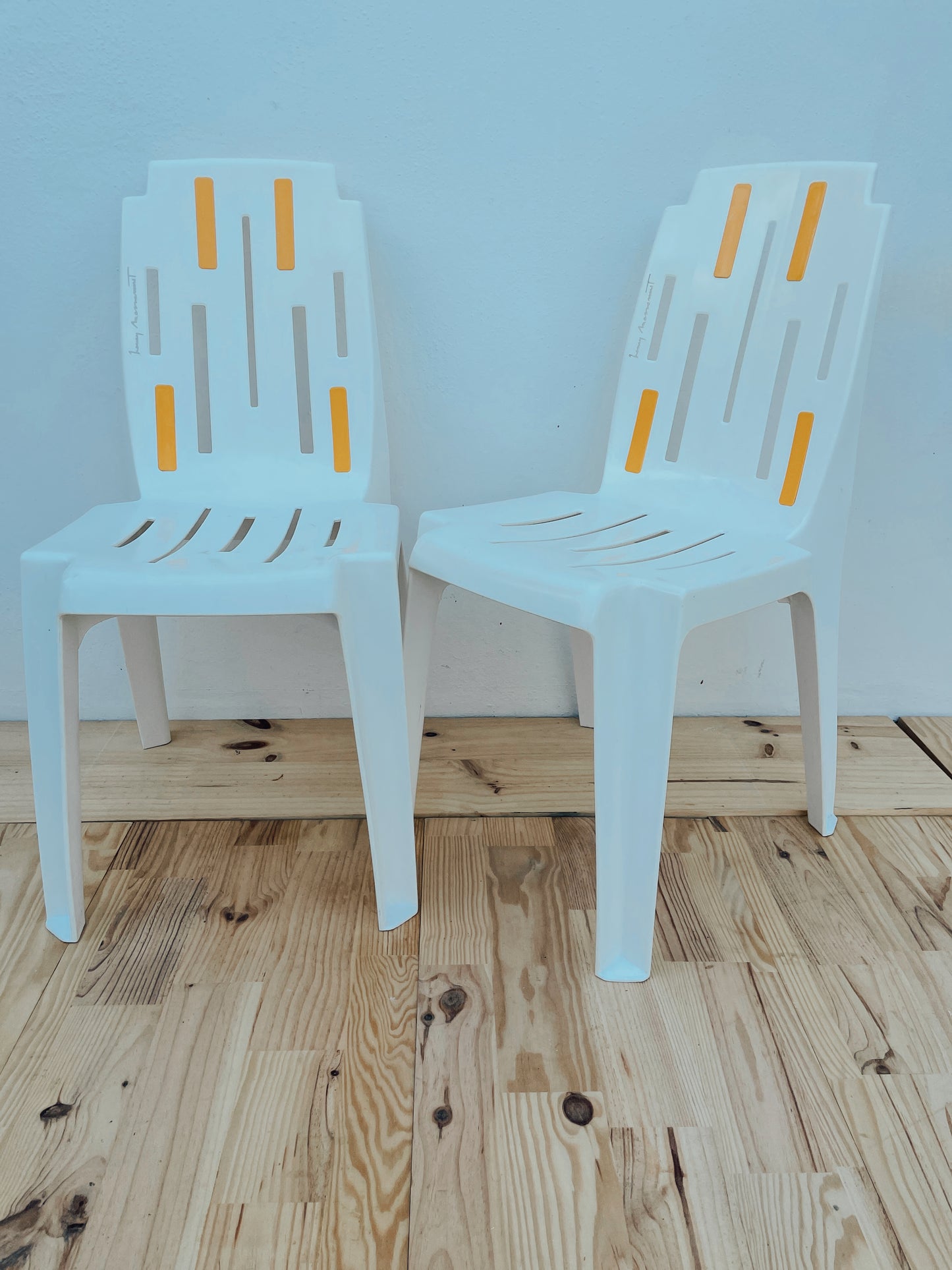 Paire Chaise "Samba" Par Pierre Paulin, Jaune