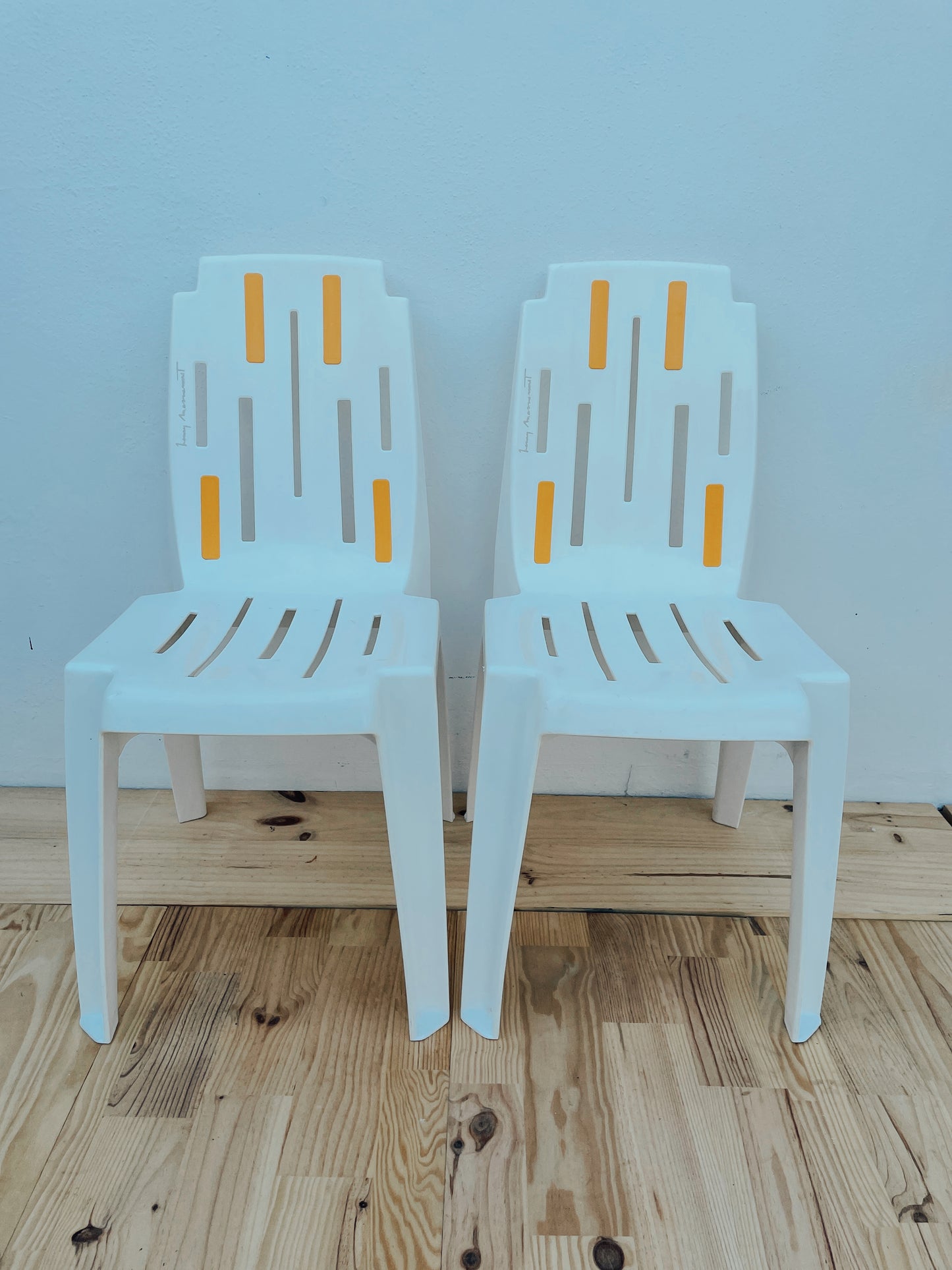 Paire Chaise "Samba" Par Pierre Paulin, Jaune