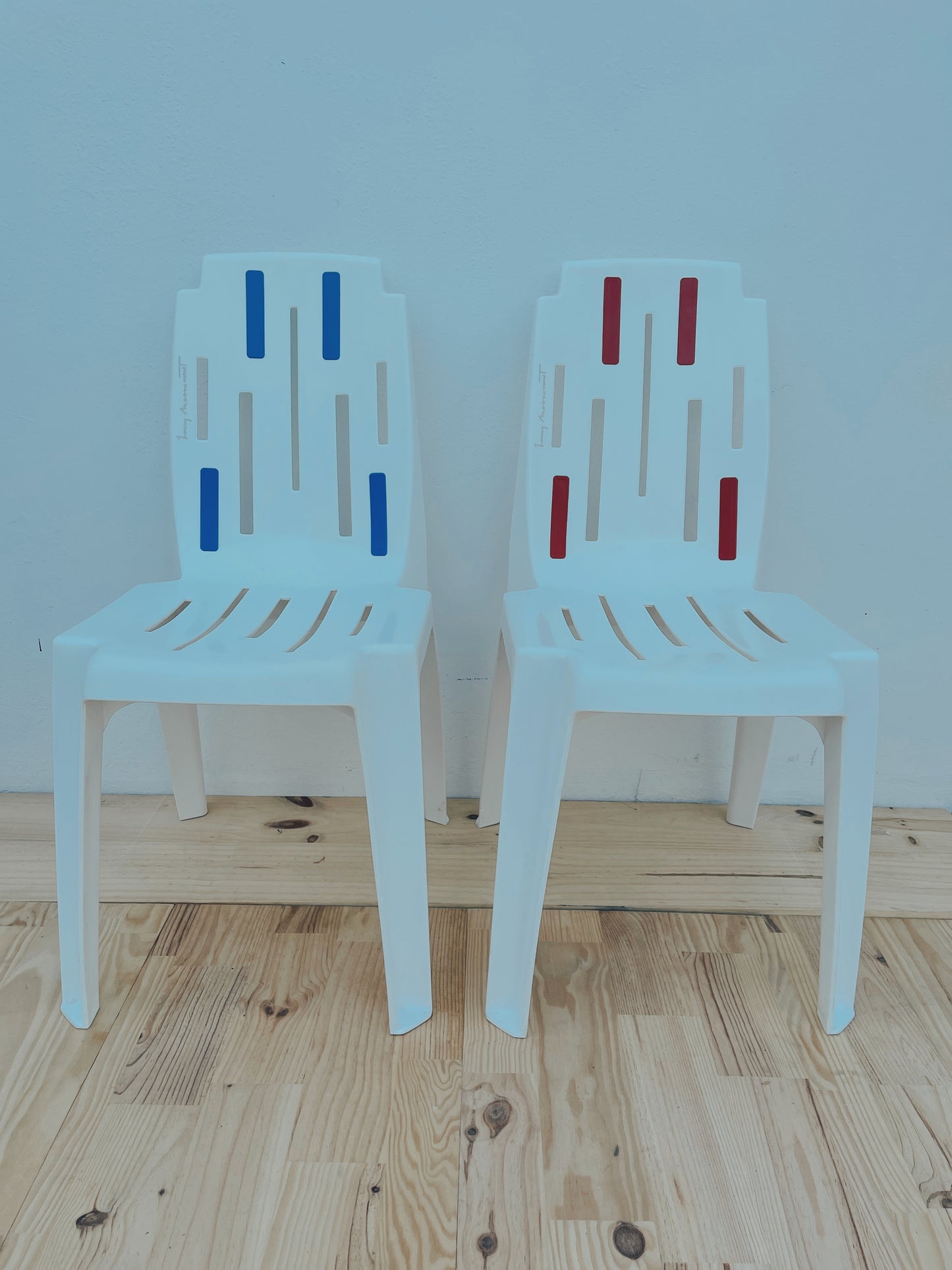Paire Chaise "Samba" Par Pierre Paulin, Bleu