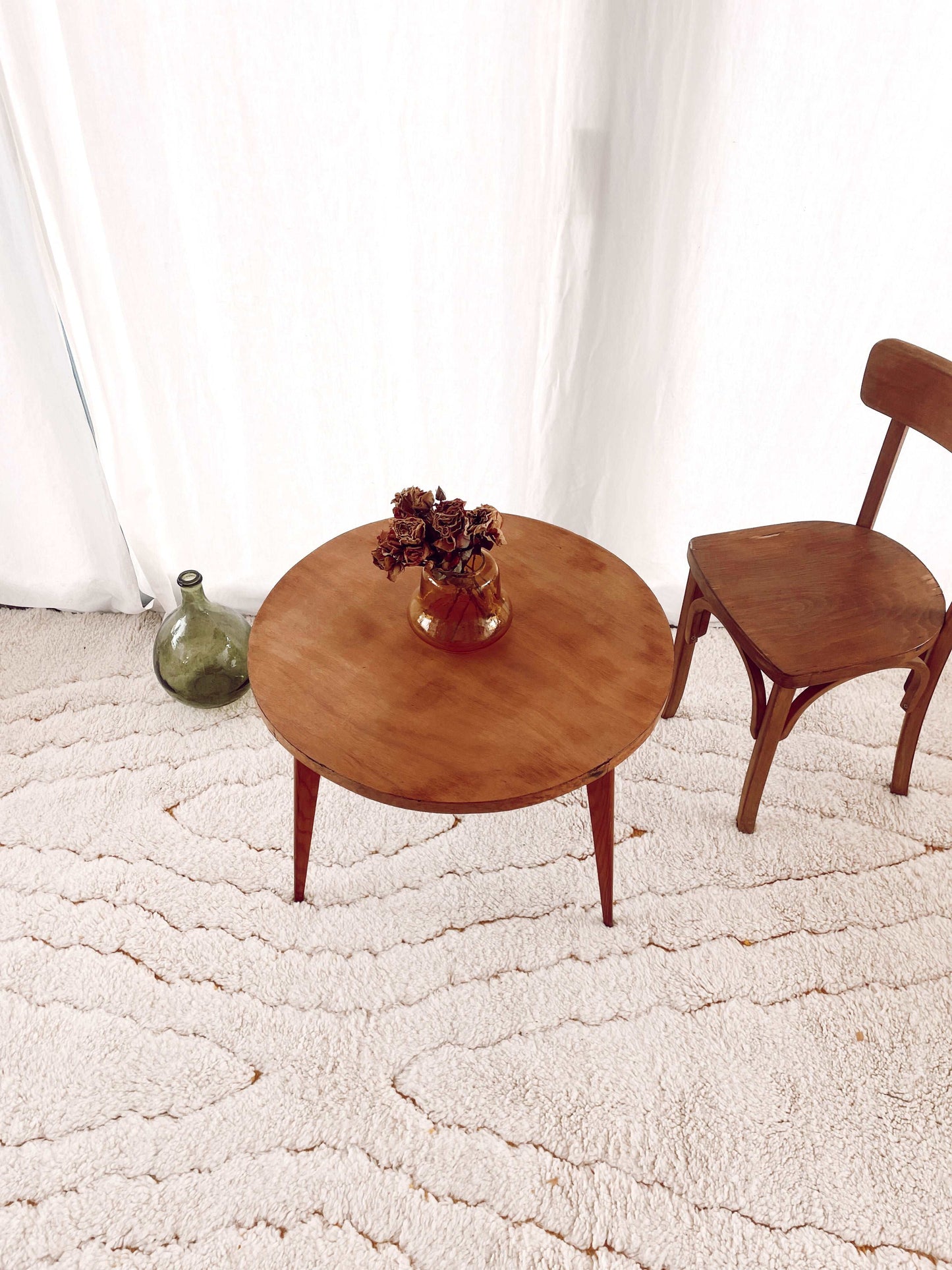 Table Basse Vintage Tripode ronde