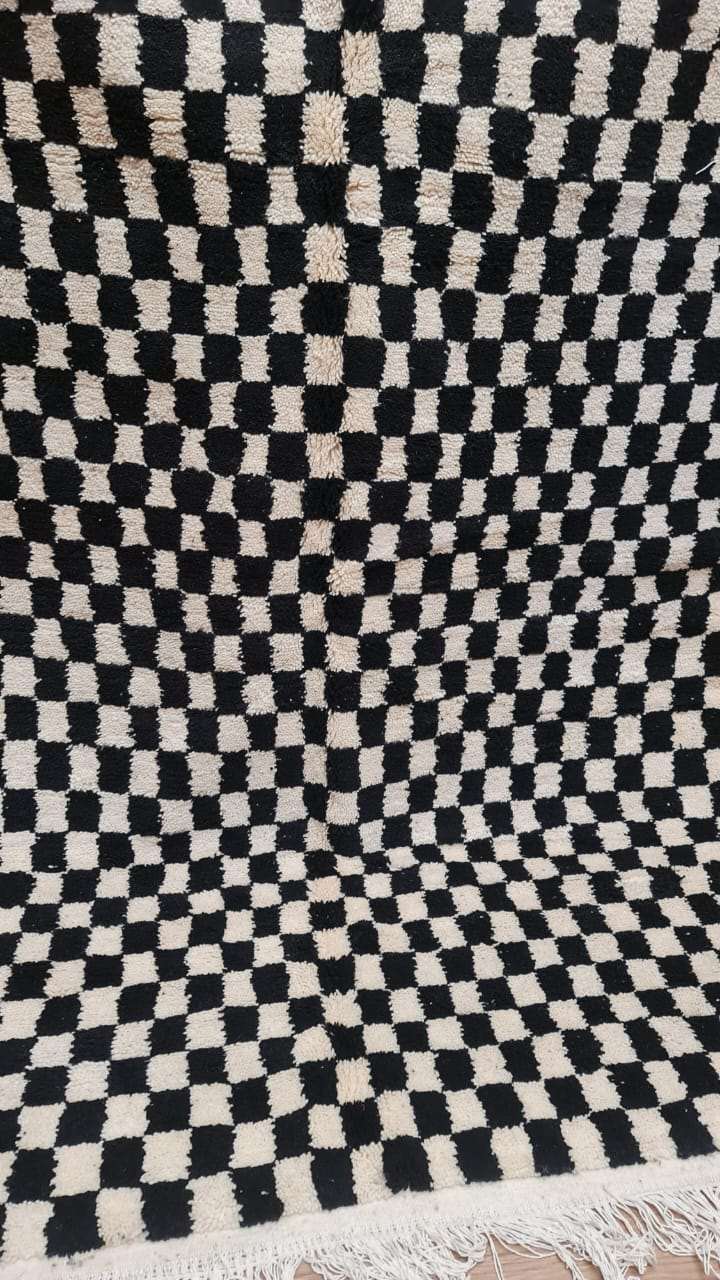 Tapis Damier Béni Ouarain noir