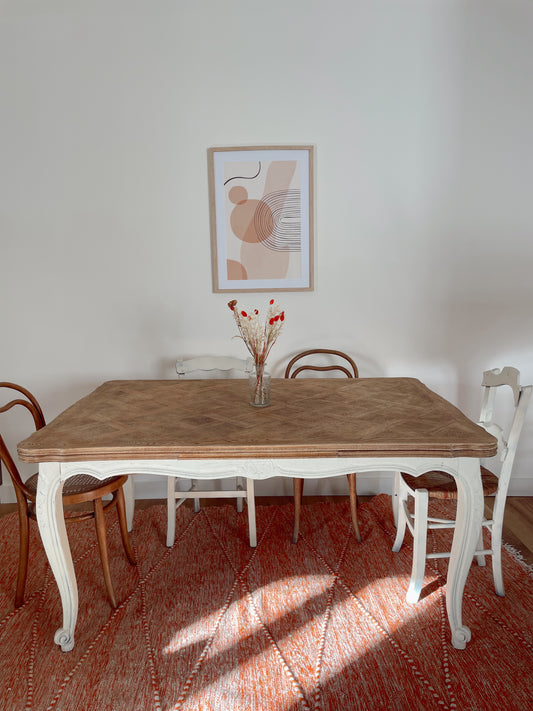 Table vintage extensible style Régence