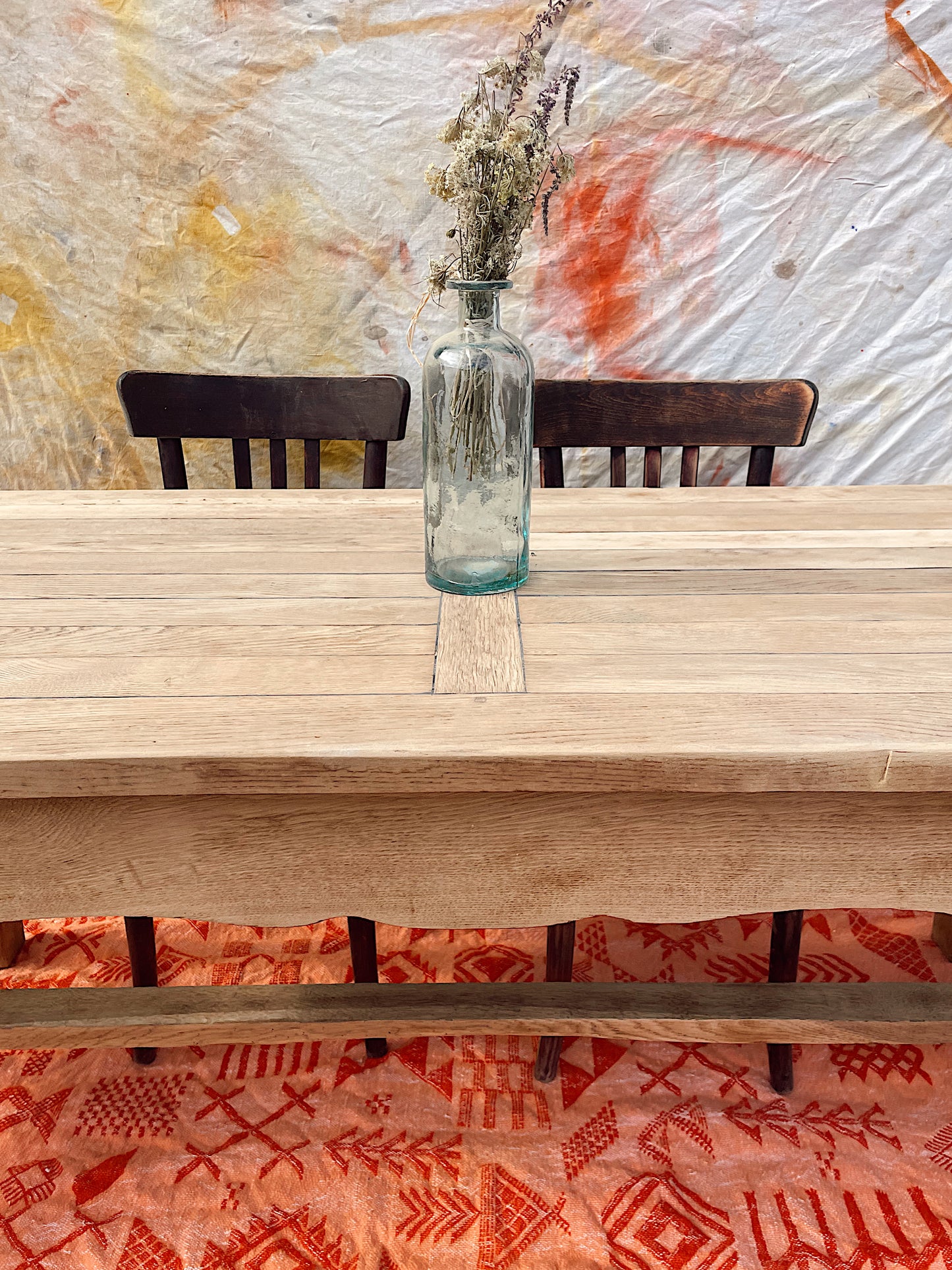 Table de ferme en chêne massif – 160 x 75 cm