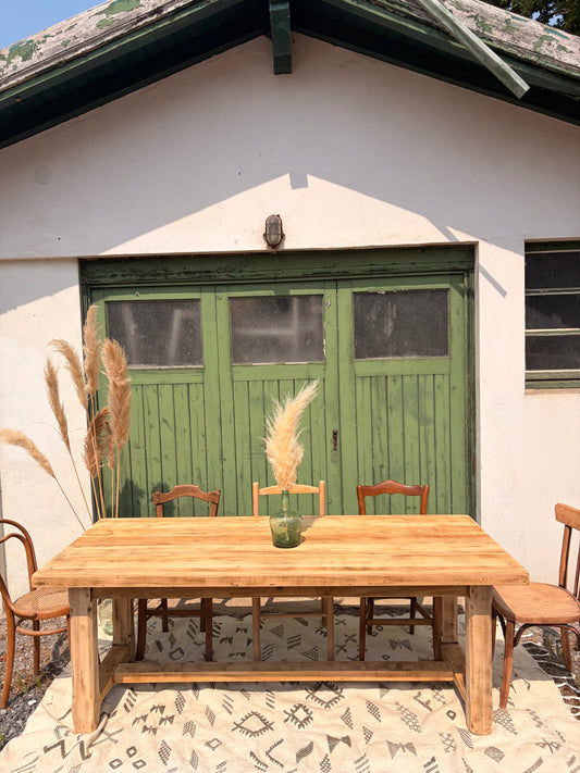 Grande table de ferme ancienne extensible en bois massif – 200 à 270 cm