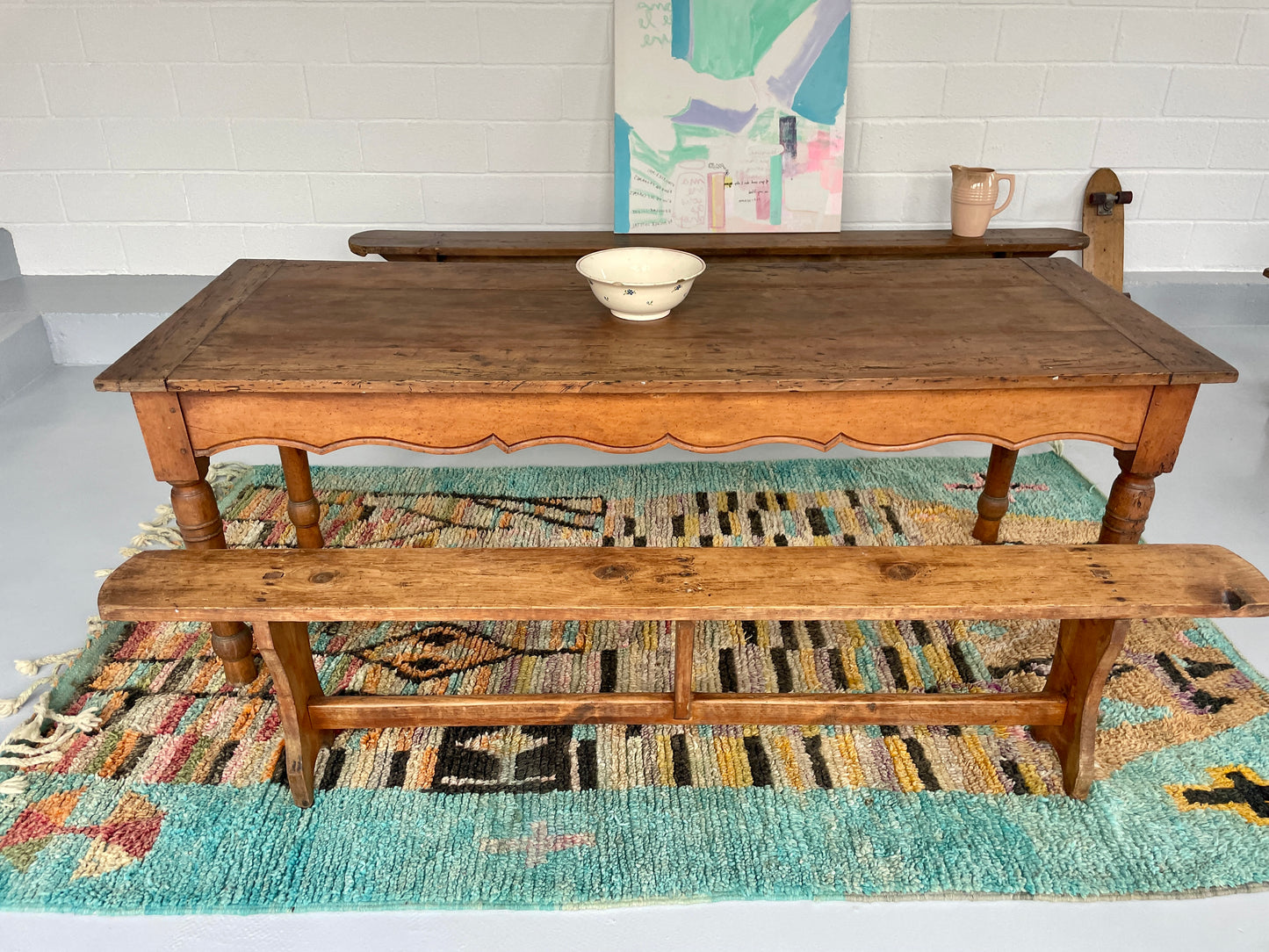 "Turqu-oise", Tapis Berbère Boujad Vintage