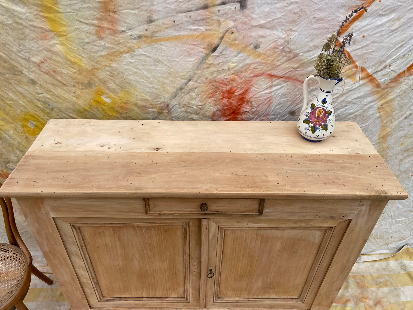 Buffet ancien en bois massif – patine naturelle – meuble de charme
