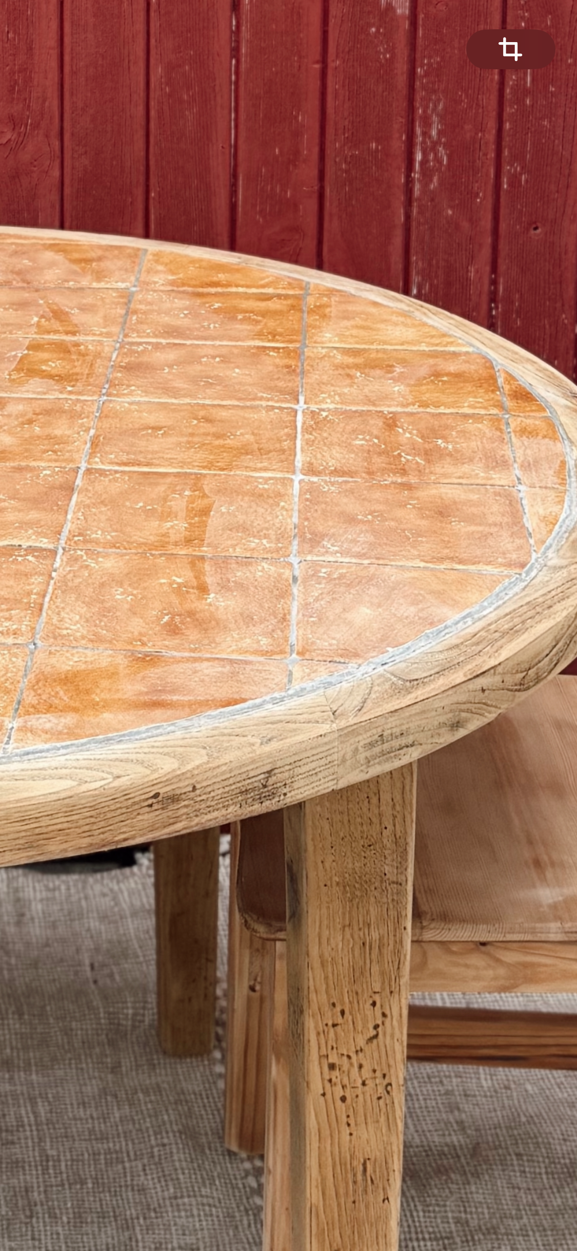 Table ronde campagne vintage