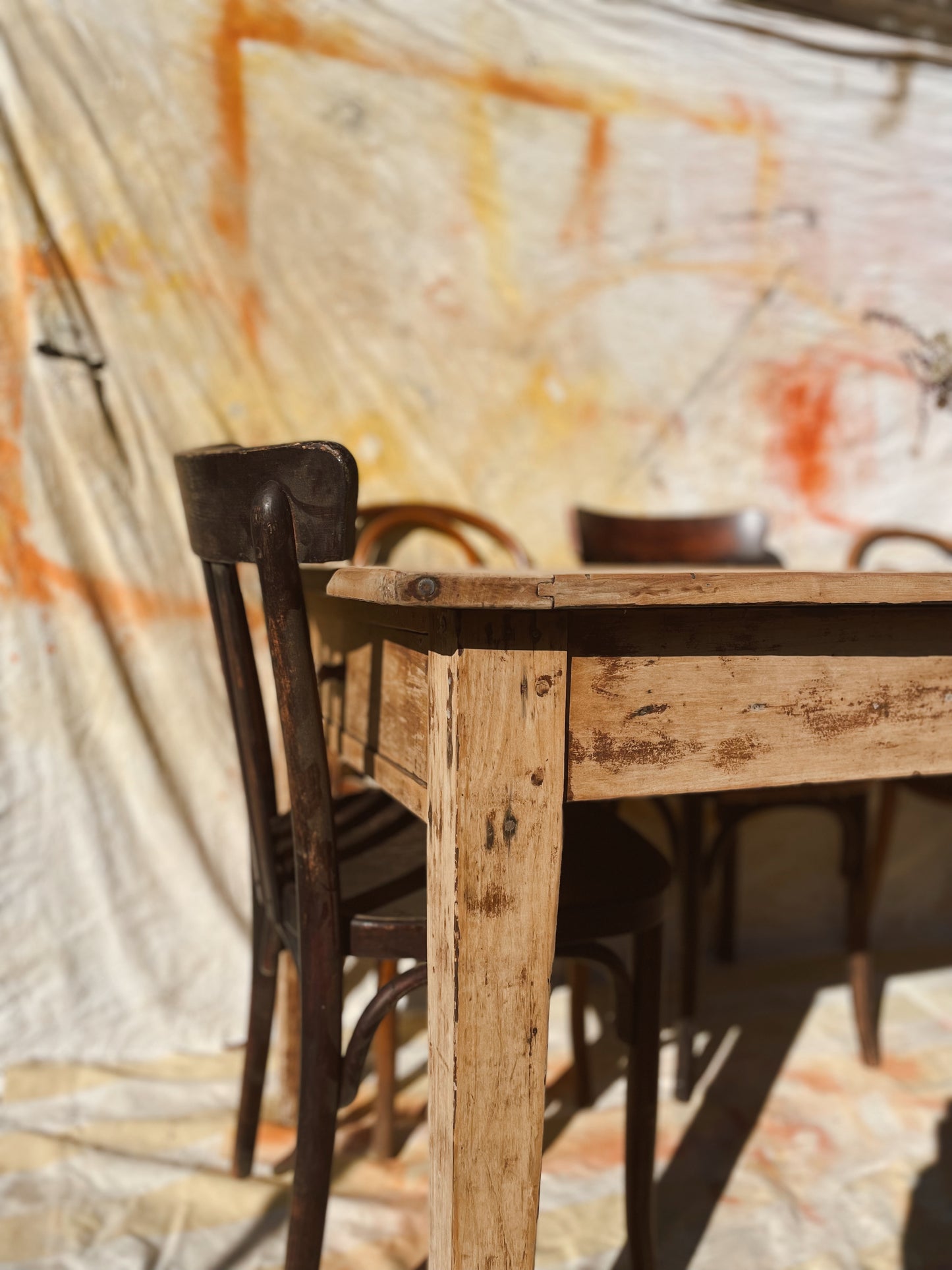 Magnifique table de ferme vintage et rustique 190cm