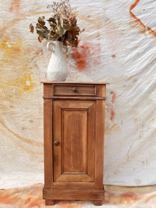 Petit meuble d’appoint vintage bois brut
