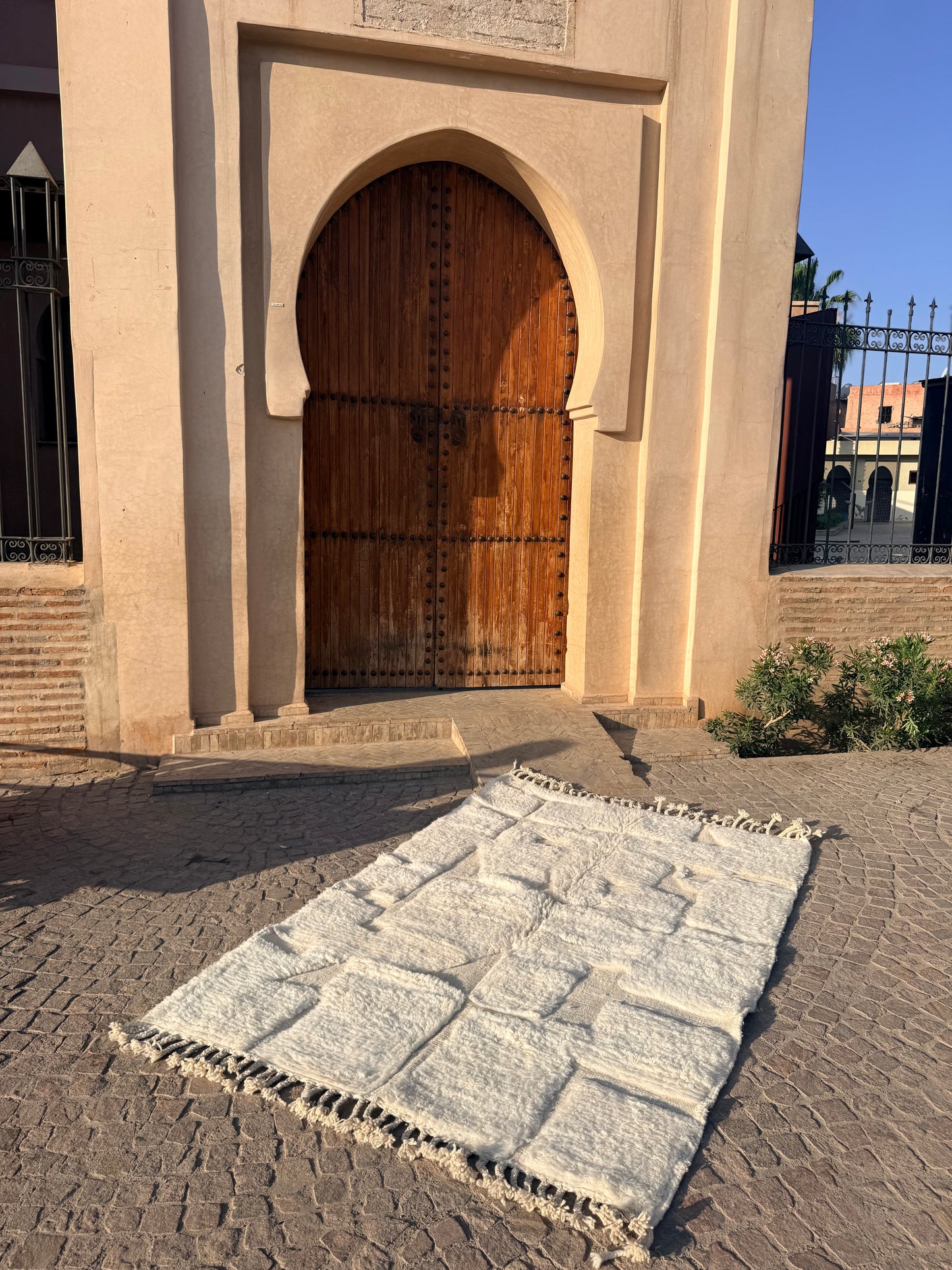 Tapis Beni Ouarain écru Kech– 260 x 160 cm
