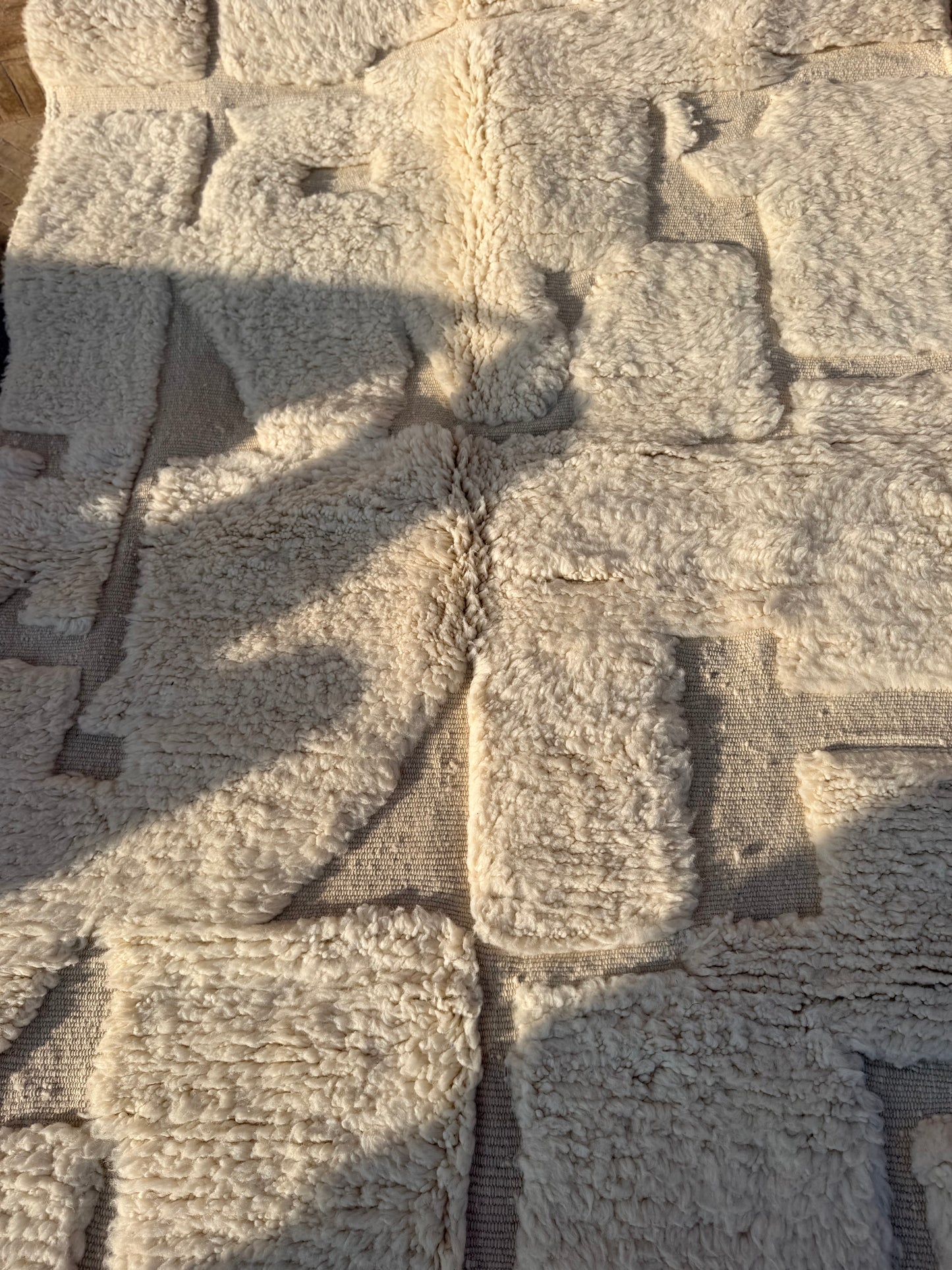 Tapis Beni Ouarain écru Kech– 260 x 160 cm