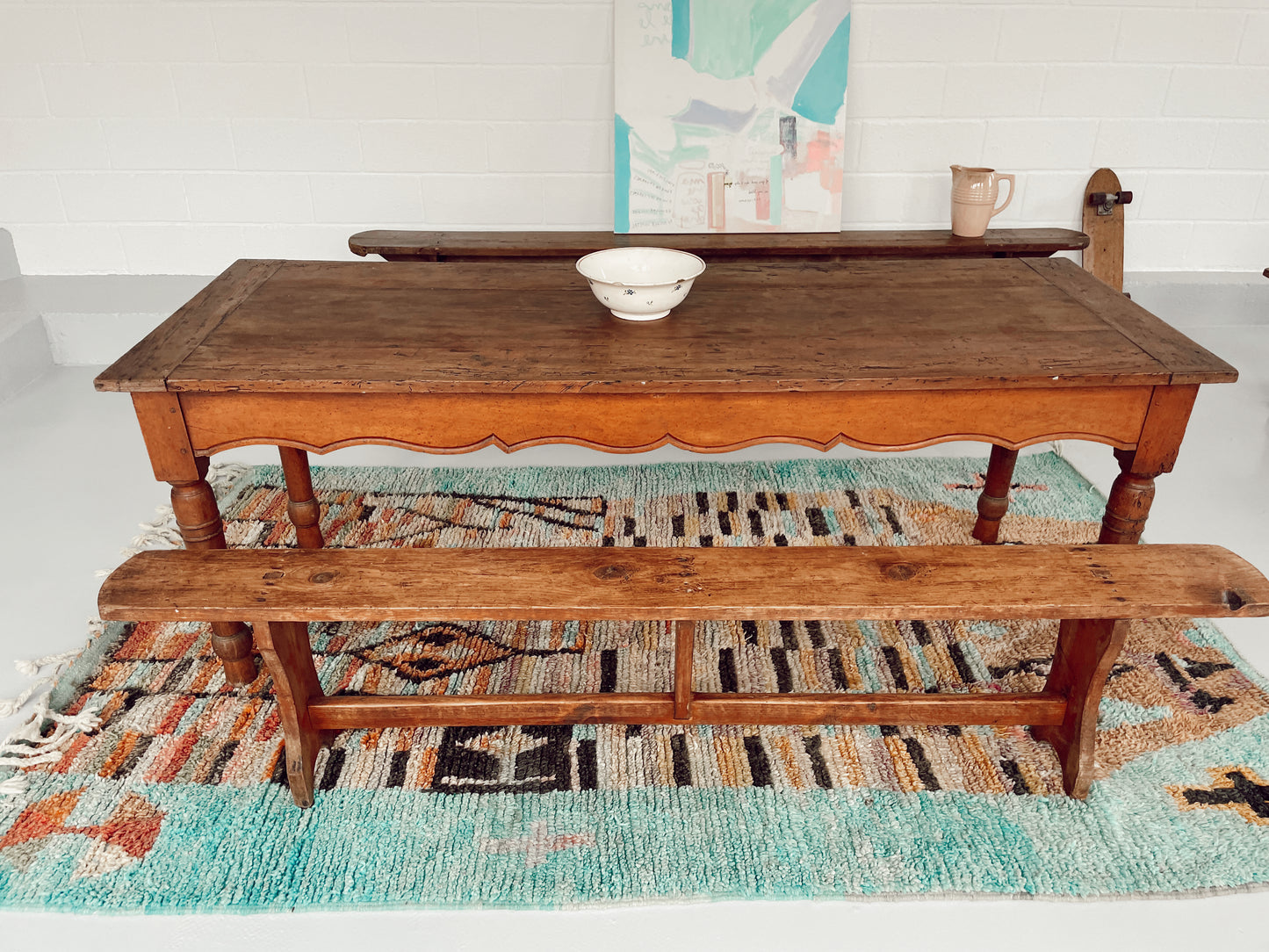 "Turqu-oise", Tapis Berbère Boujad Vintage