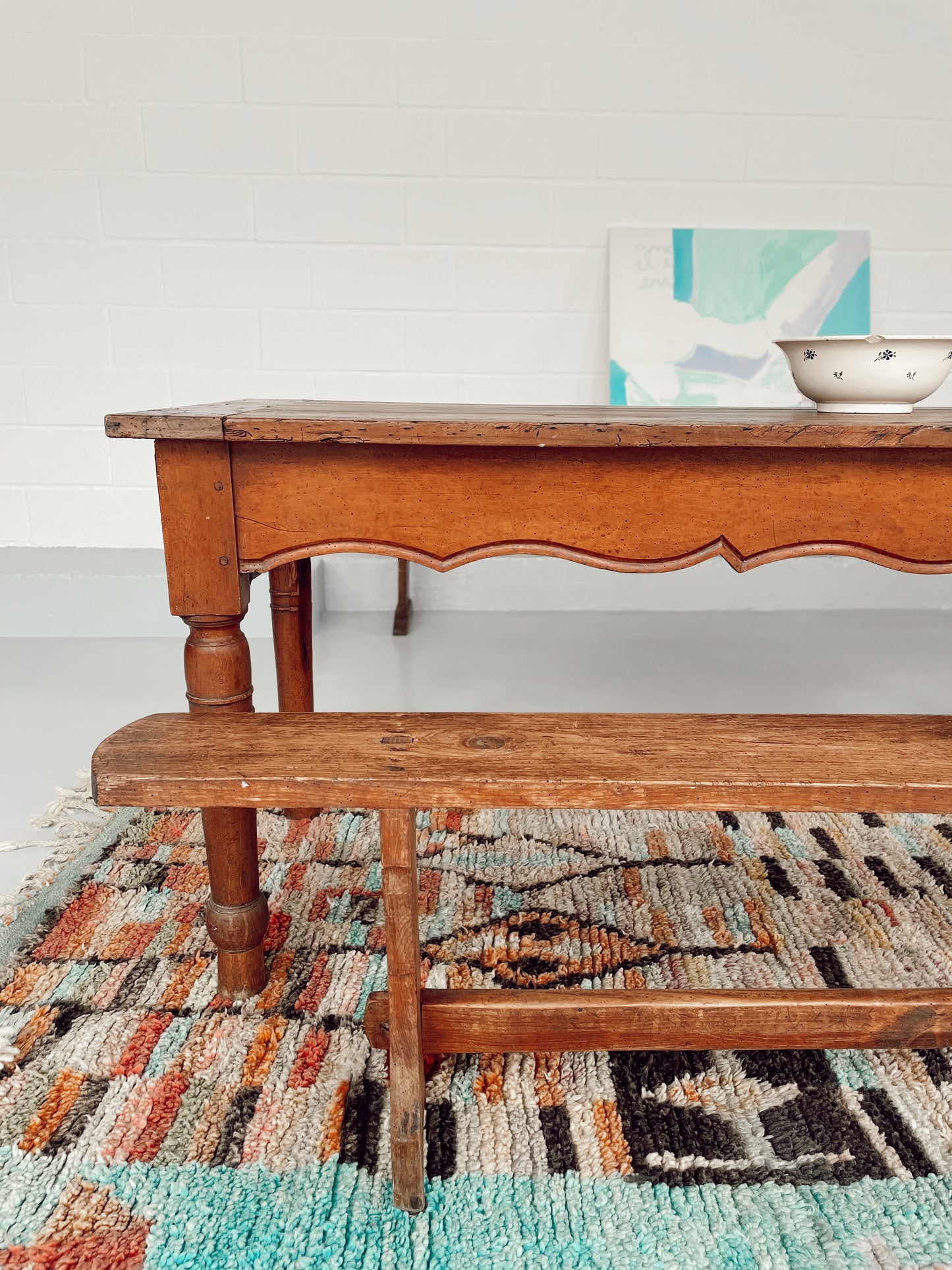 "Turqu-oise", Tapis Berbère Boujad Vintage