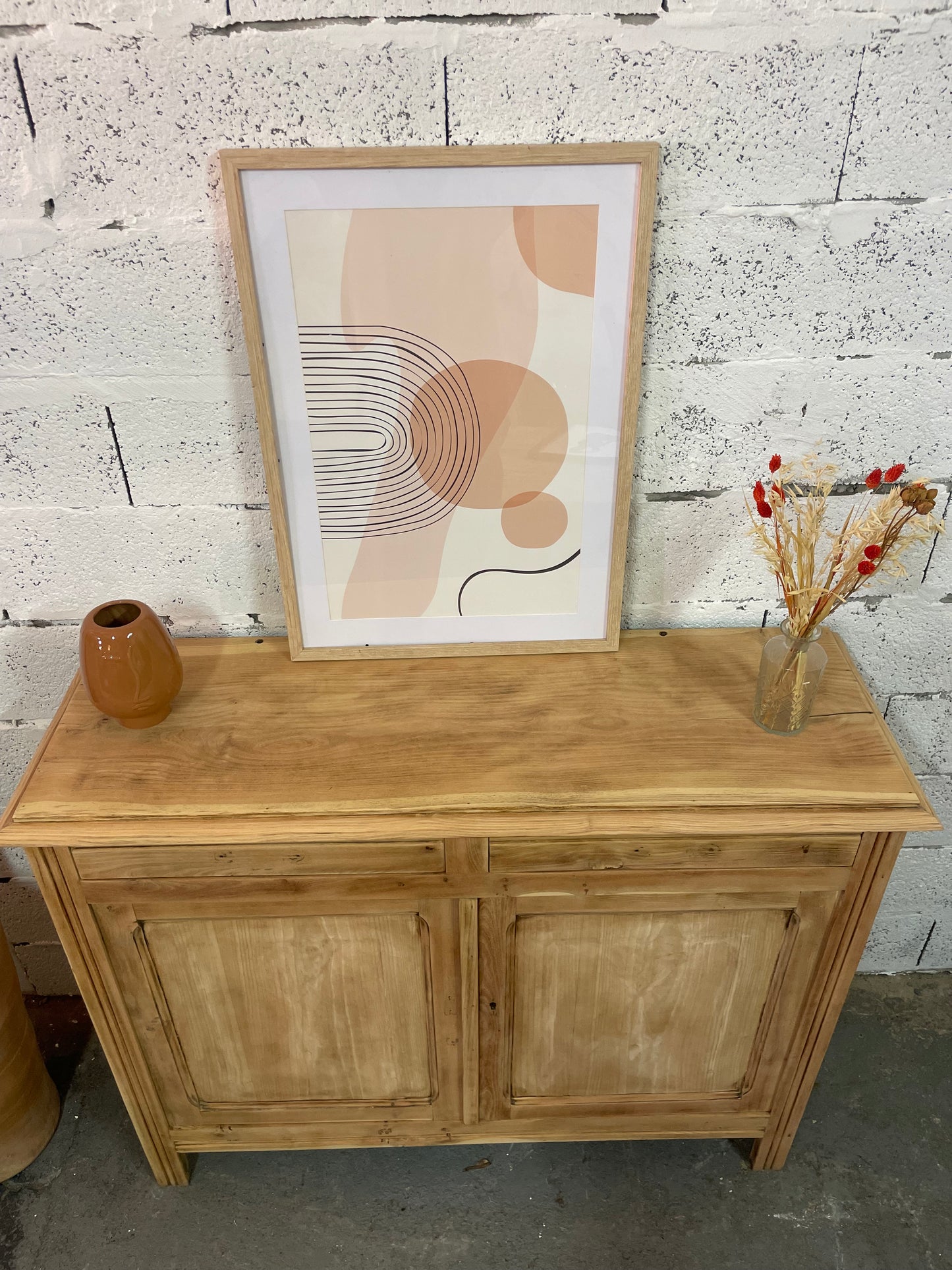 Buffet parisien vintage bois brut