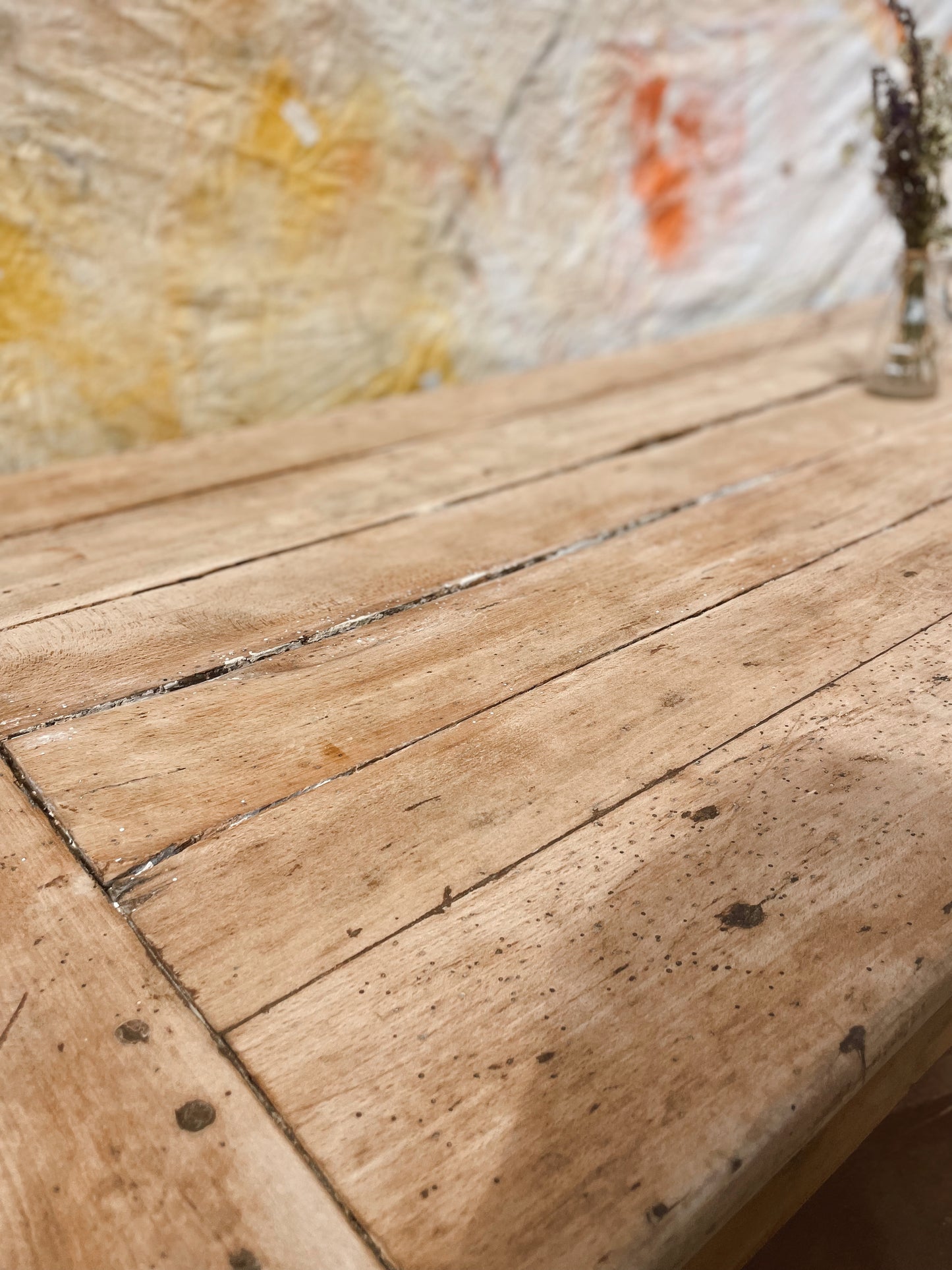Magnifique table de ferme ancienne en chêne – 2m avec 2 tiroirs