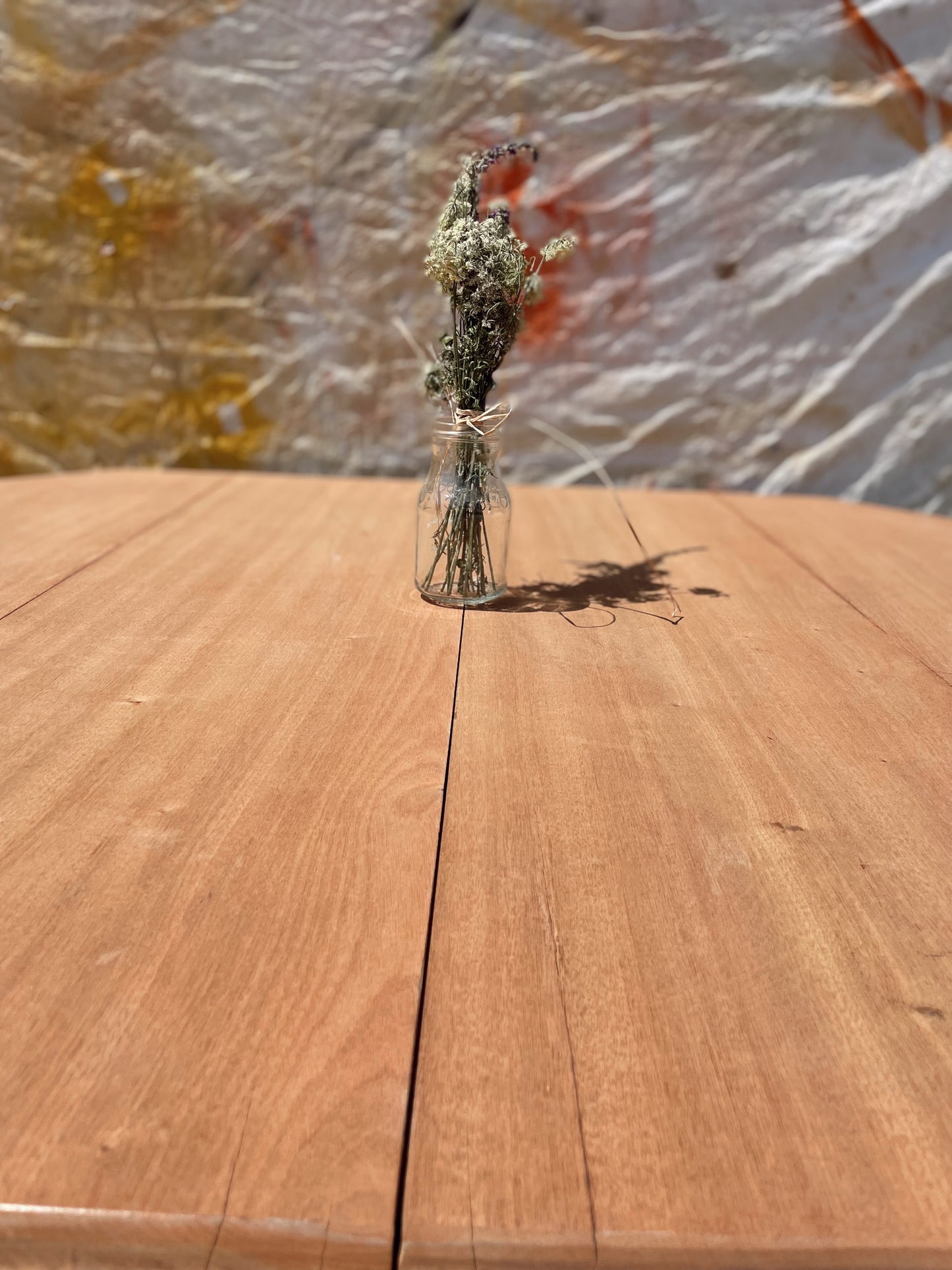Table bois massif décapé 123 à230cm vintage art déco