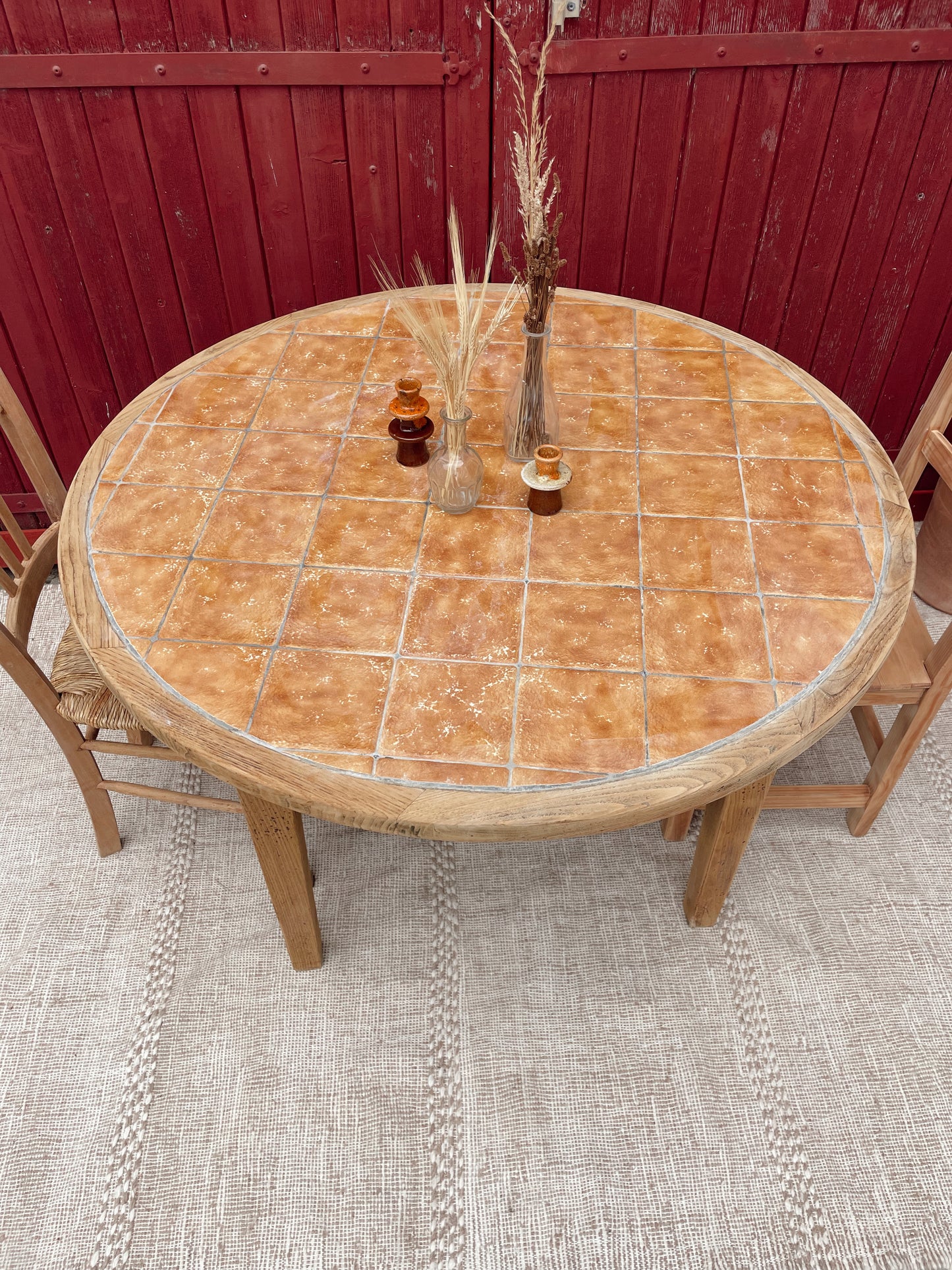 Table ronde campagne vintage