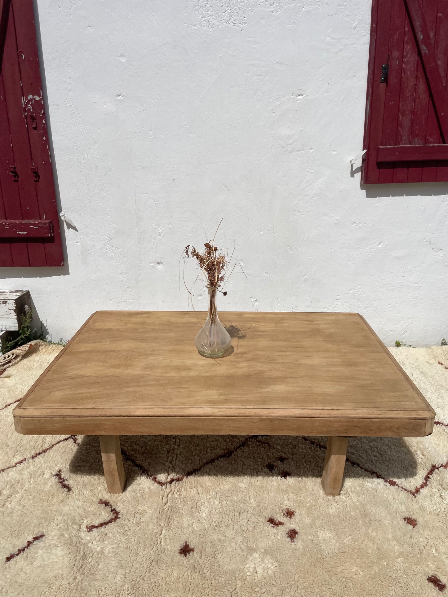 Grande Table basse bois brut pièce unique