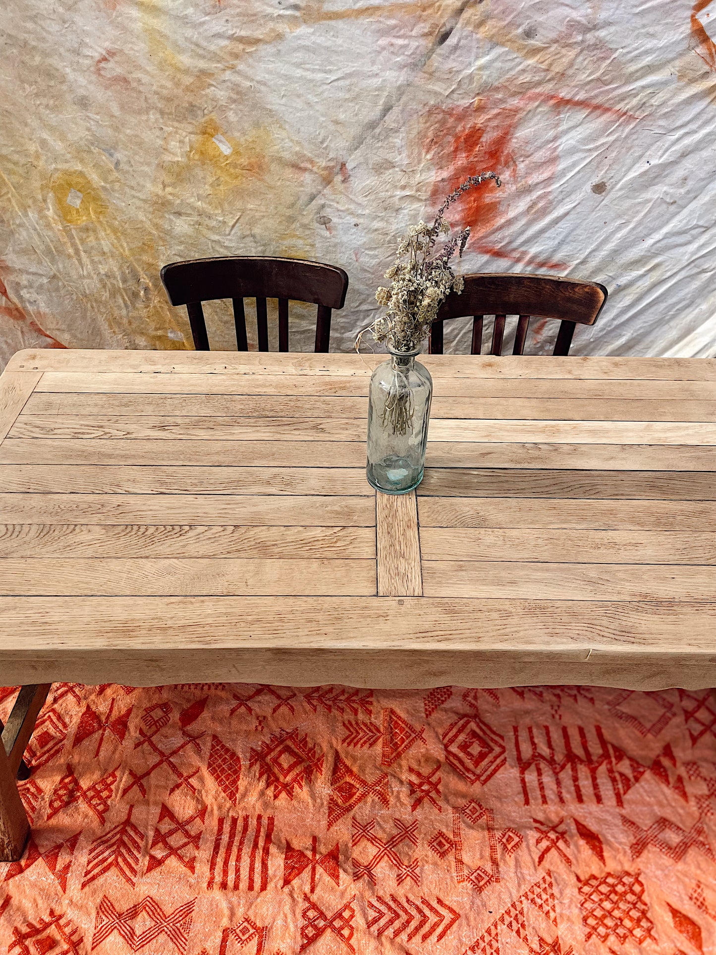 Table de ferme en chêne massif – 160 x 75 cm