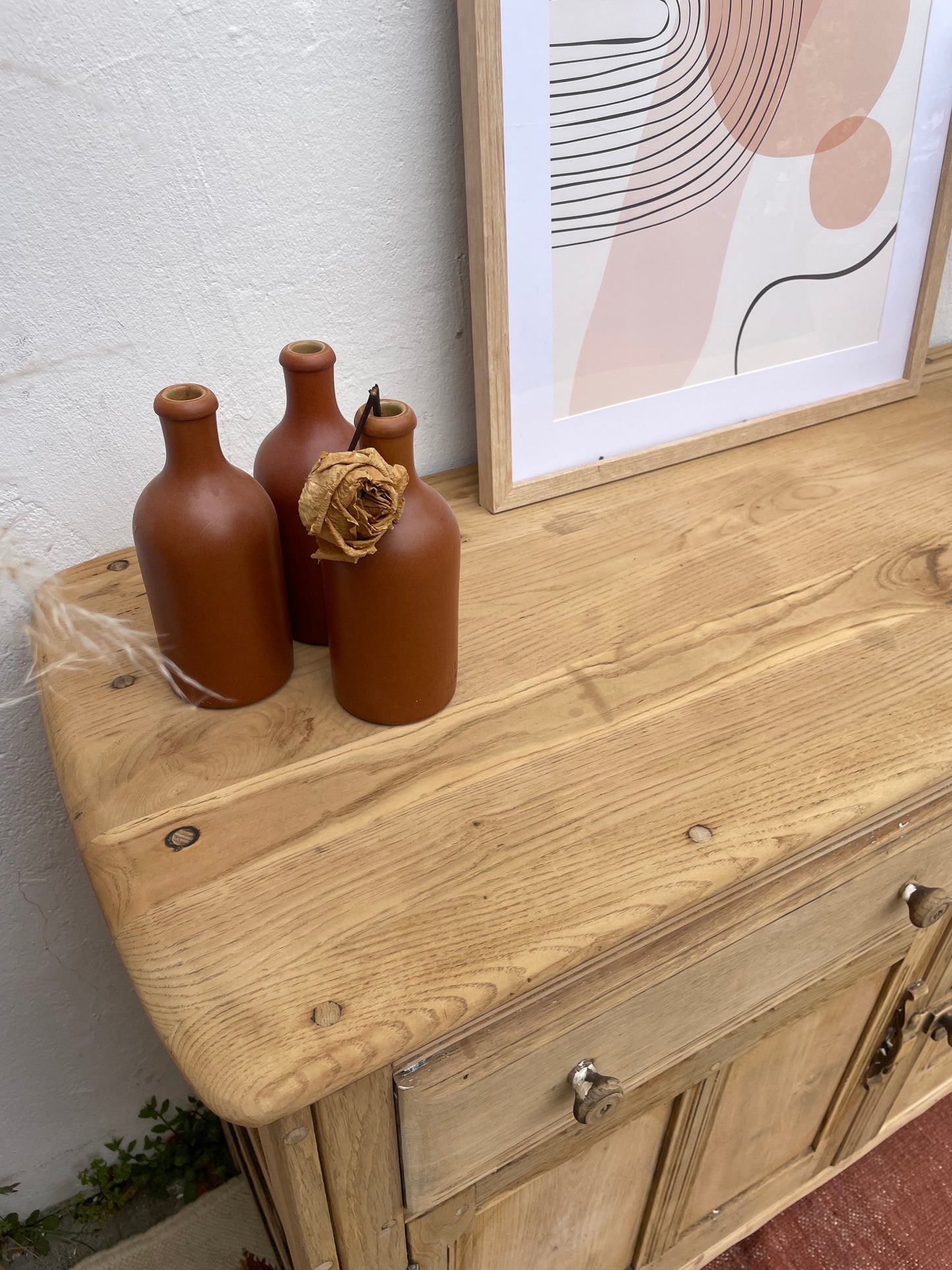 Buffet ancien ERCOL en bois massif – meuble vintage rénové – 130 cm