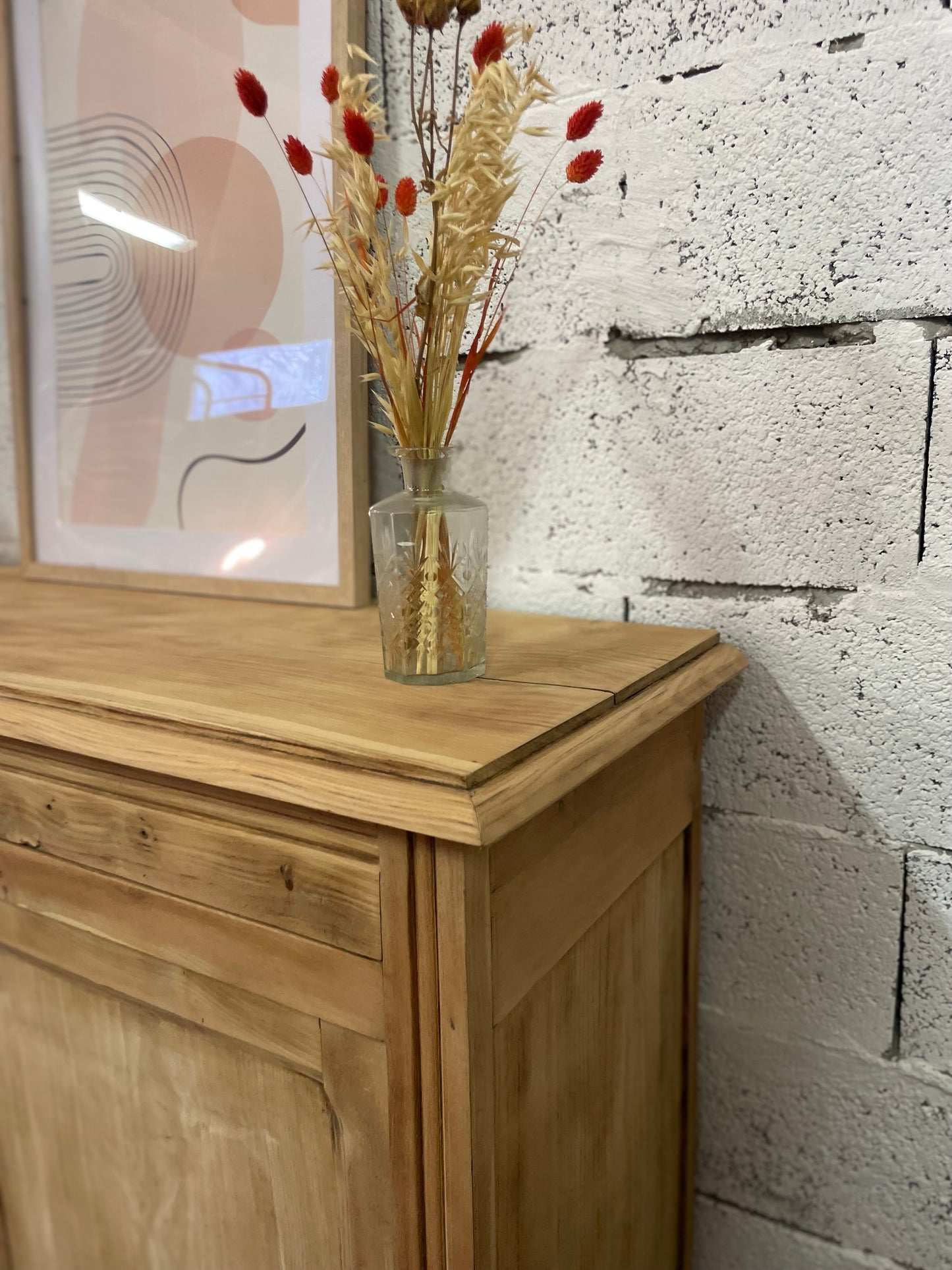 Buffet parisien vintage bois brut