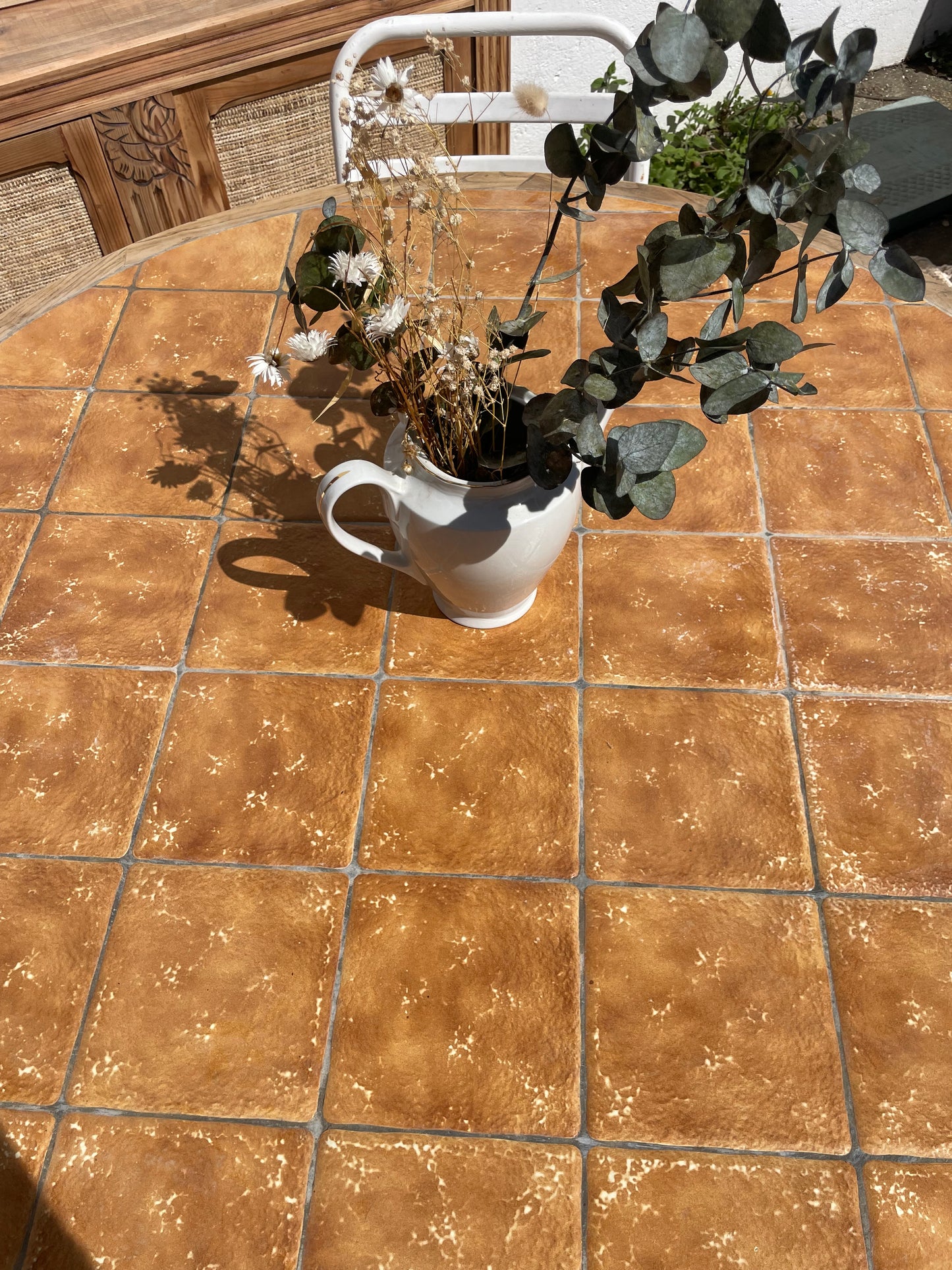 Table ronde campagne vintage