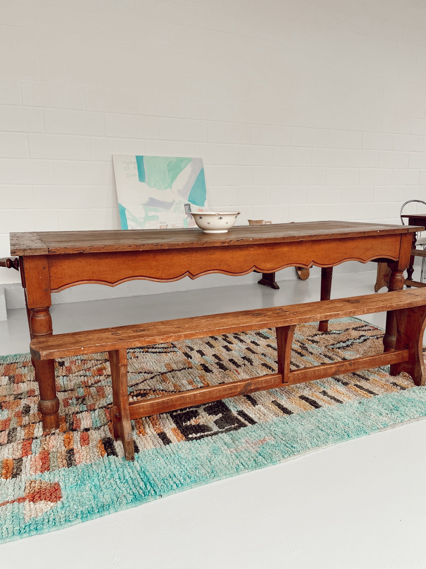 "Turqu-oise", Tapis Berbère Boujad Vintage