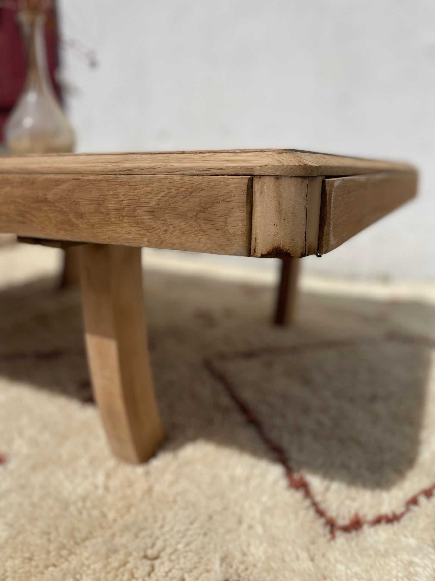 Grande Table basse bois brut pièce unique