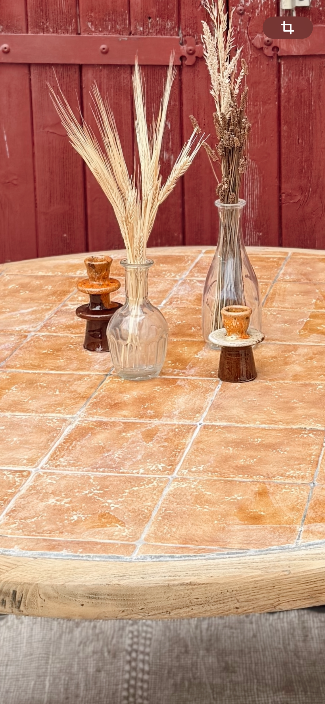 Table ronde campagne vintage