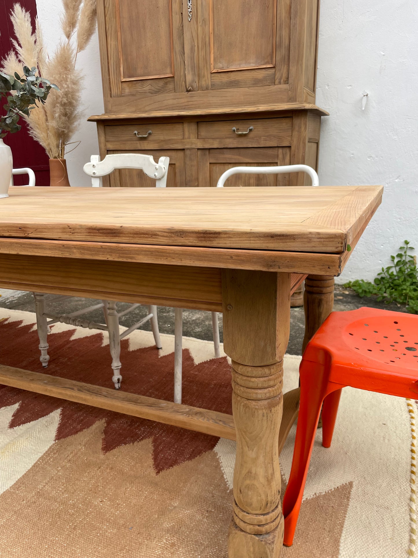 Grande table de ferme ancienne – modulable 350cm – esprit maison de famille