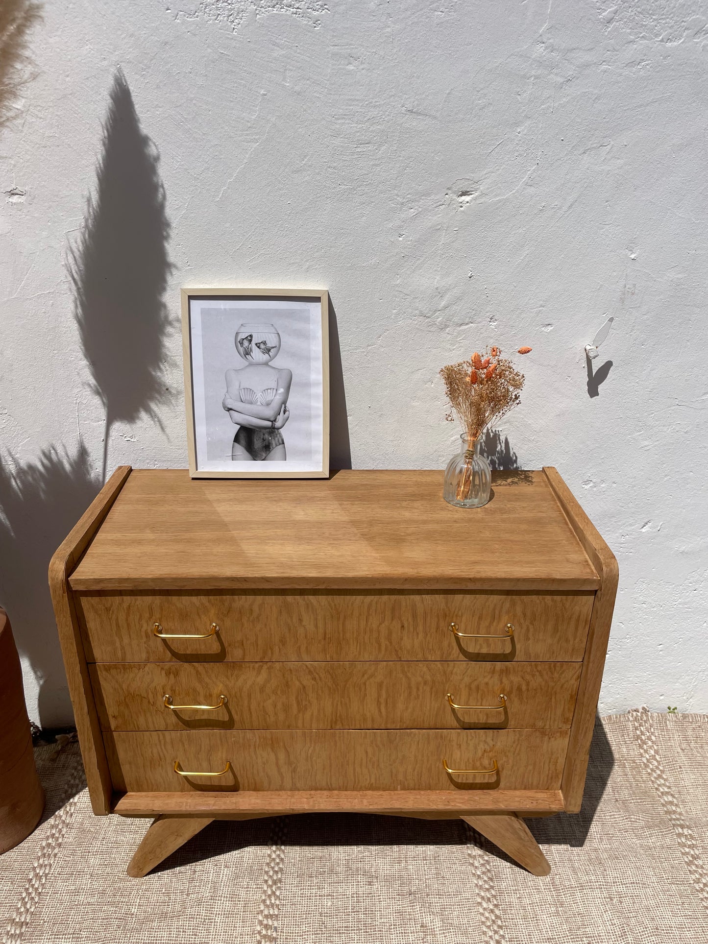 Commode vintage années 50 / 60 pieds compas style scandinave